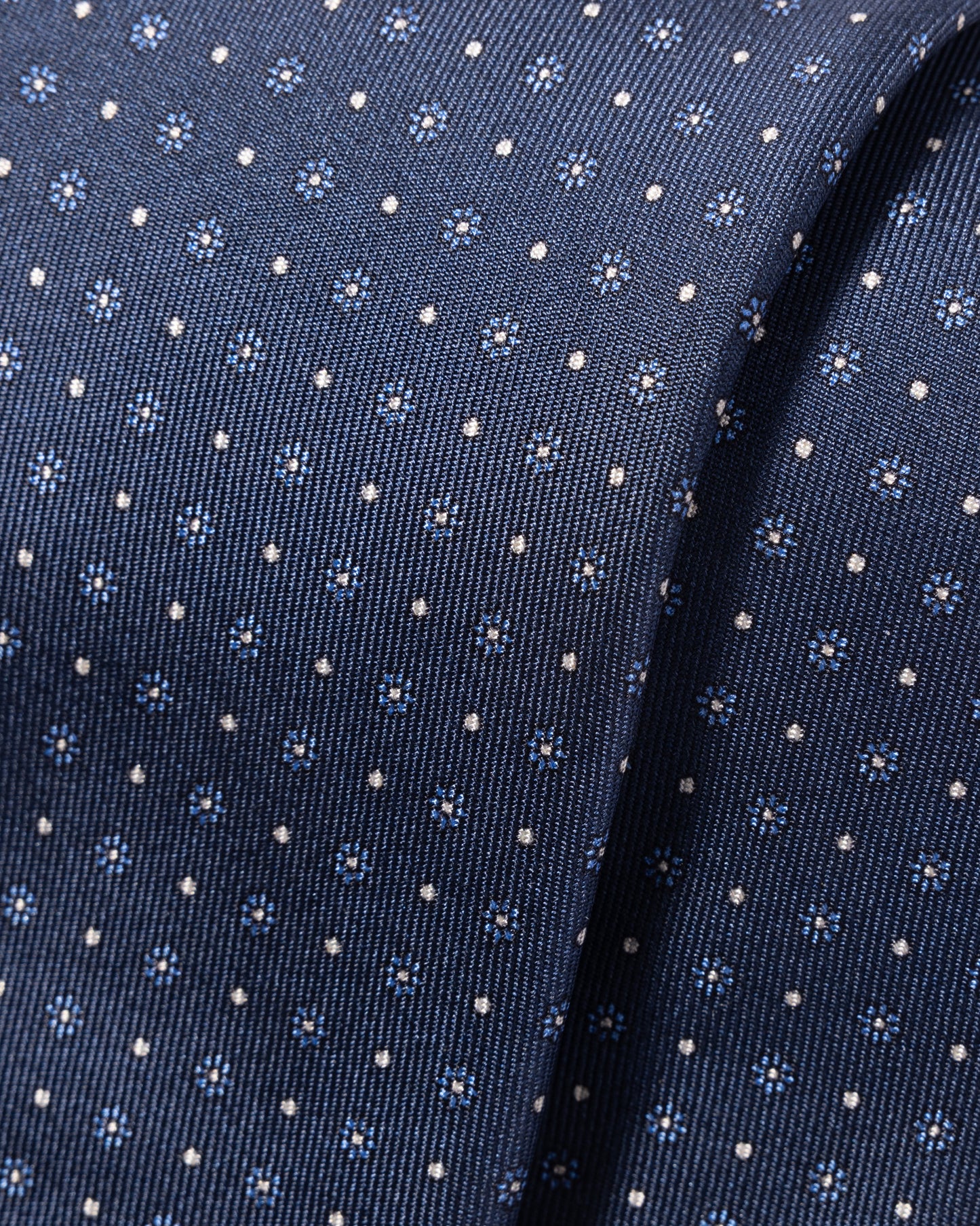 Silk Flower Print Tie Blue