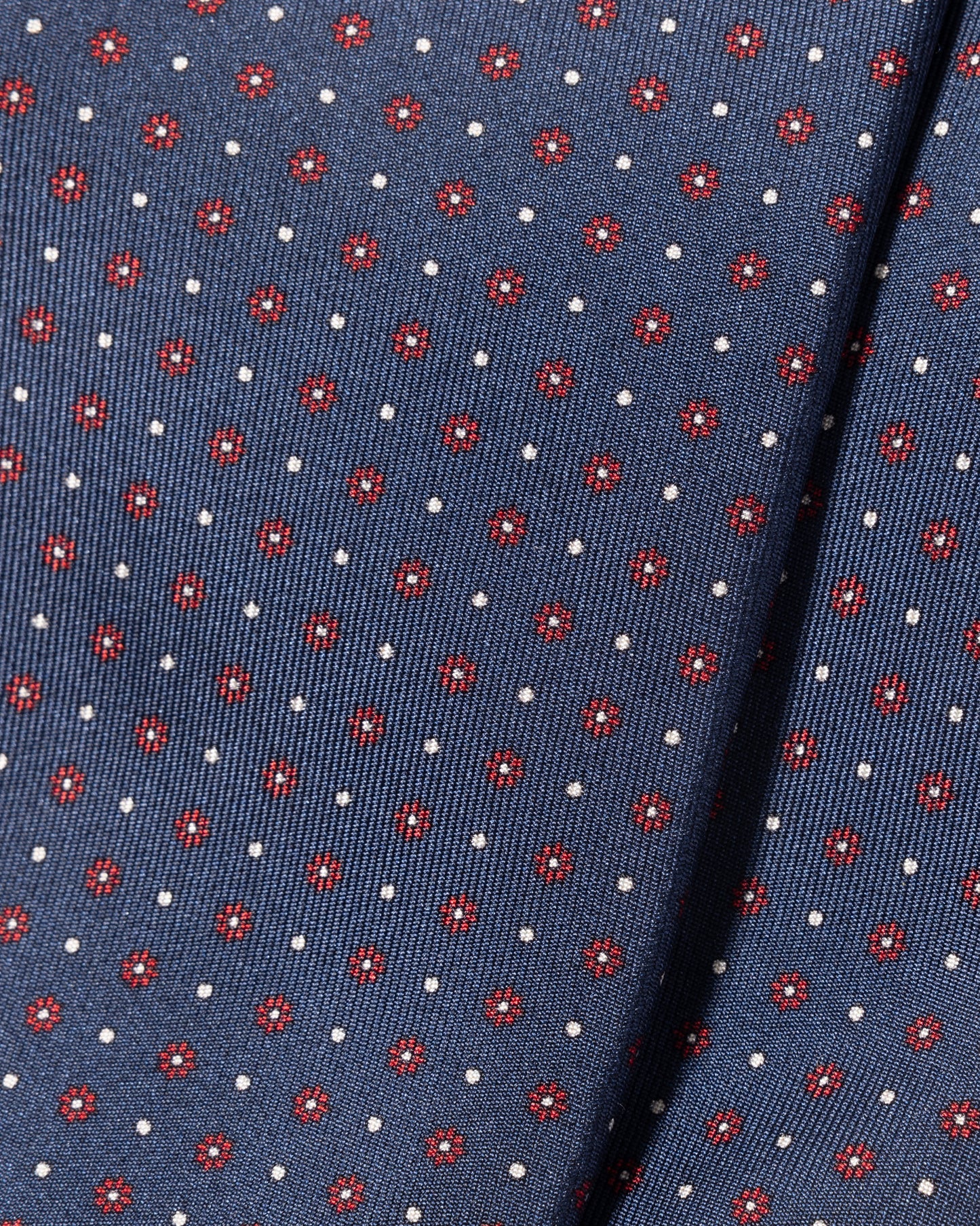 Silk Flower Print Tie Red