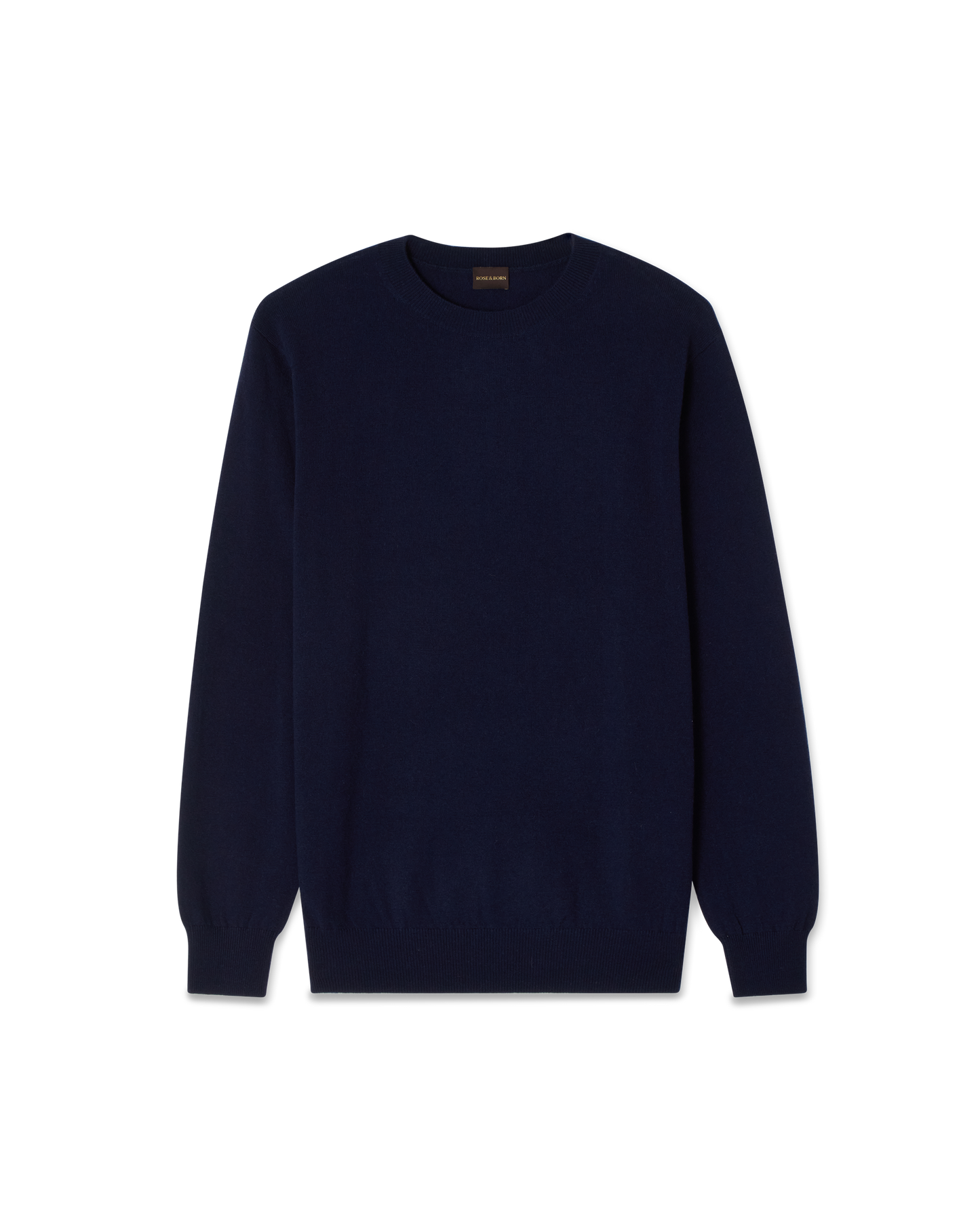 Tröja Rundhals Merino Kashmir Marinblå