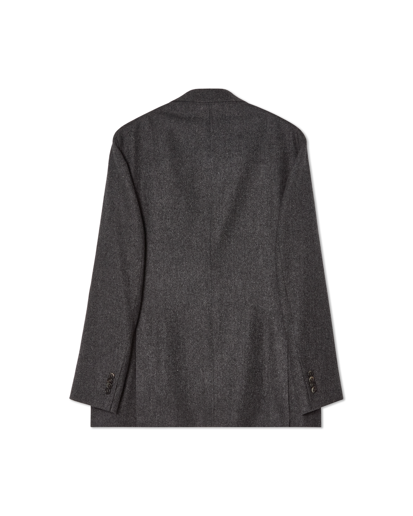 Herringbone Flannel Suit Grey