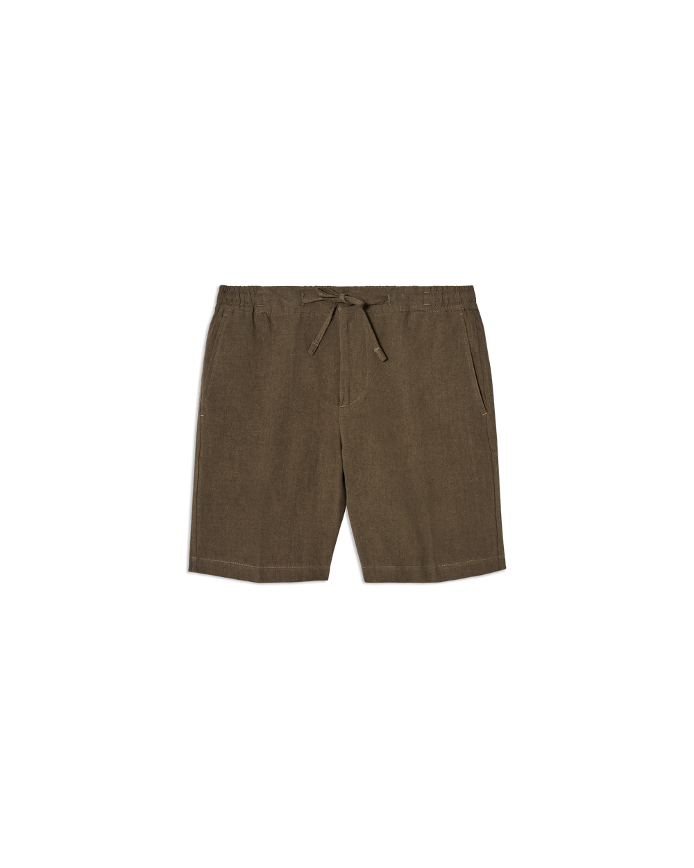 Linen Drawstring Shorts Olive