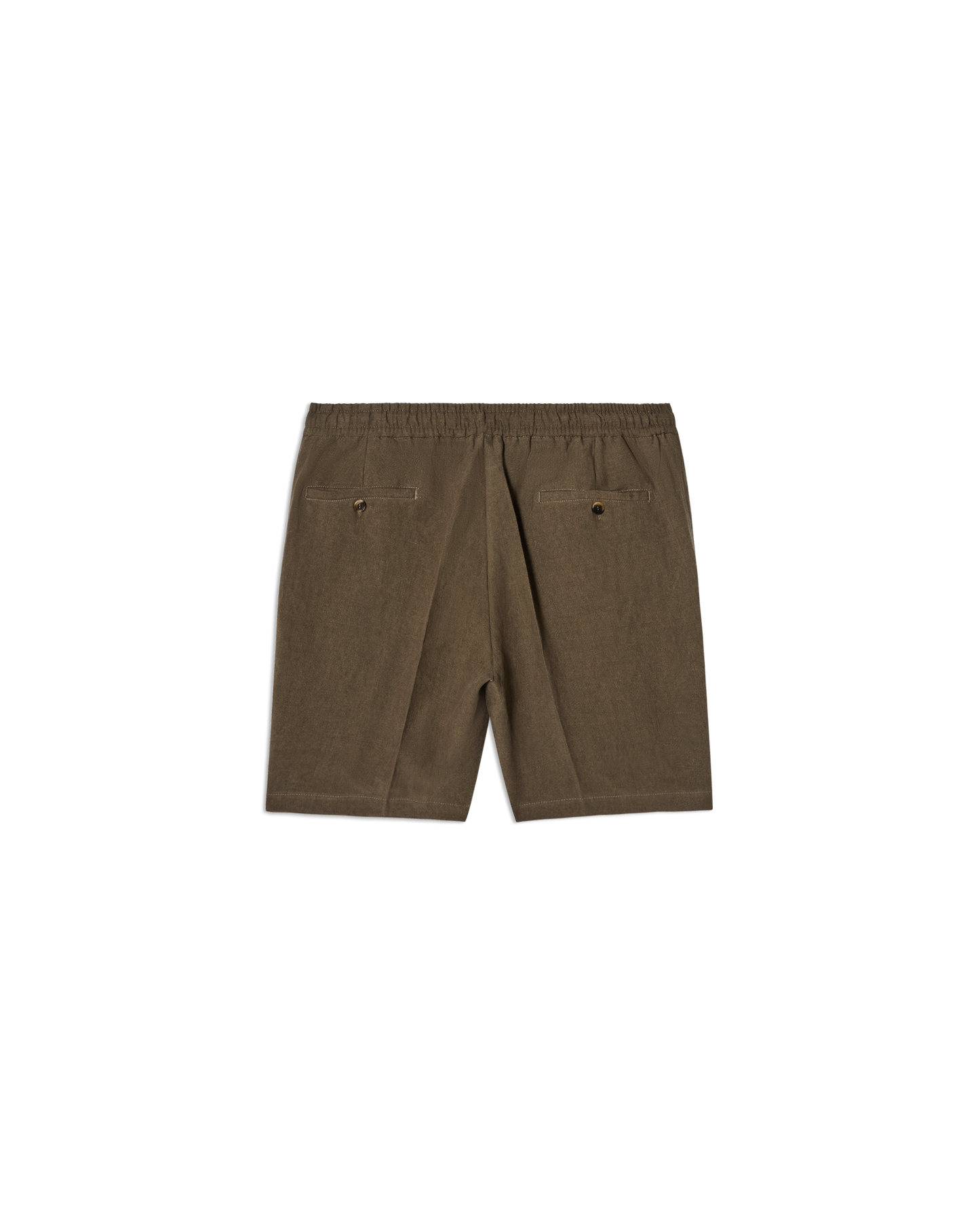 Linen Drawstring Shorts Olive