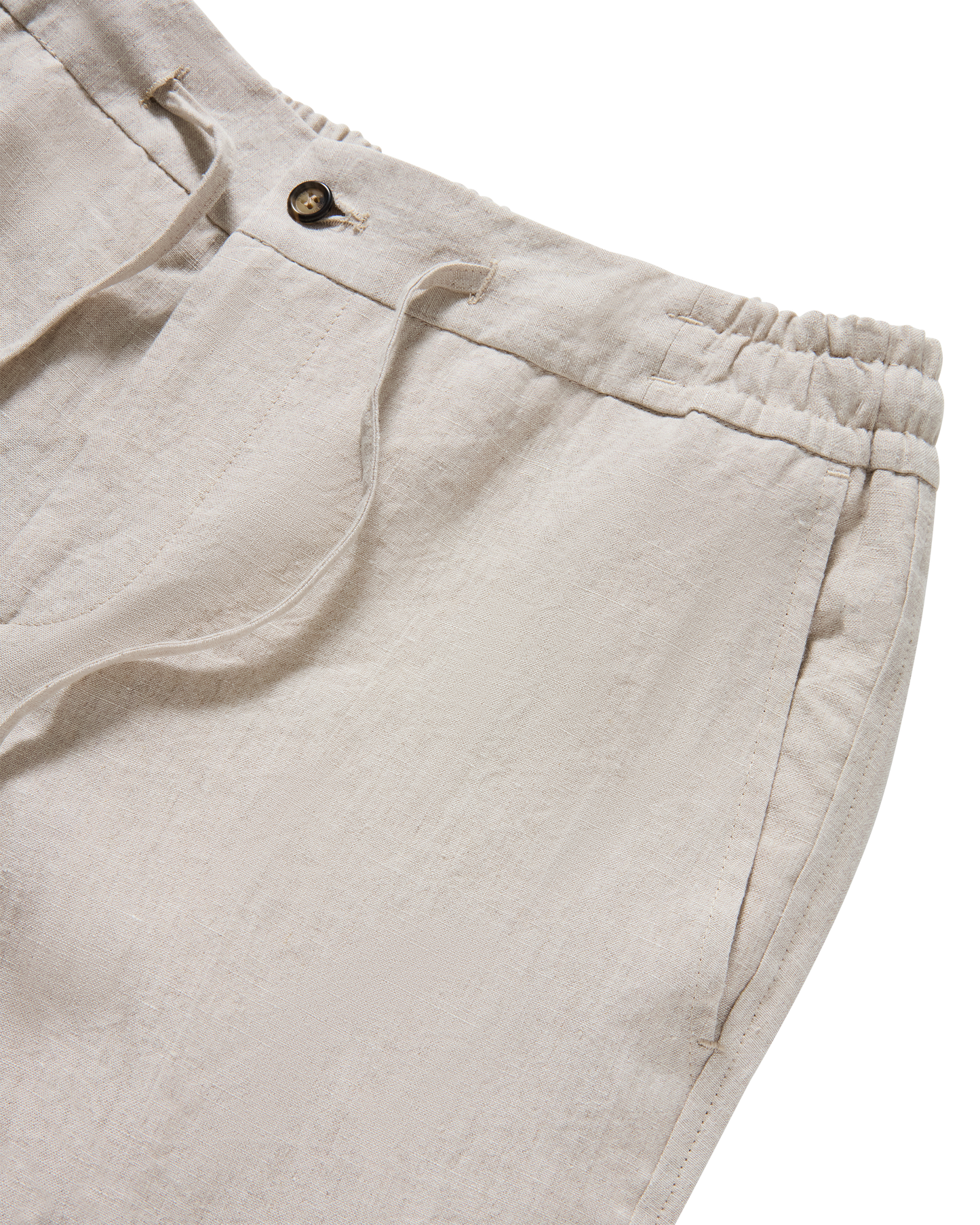 Linen Drawstring Shorts Sand