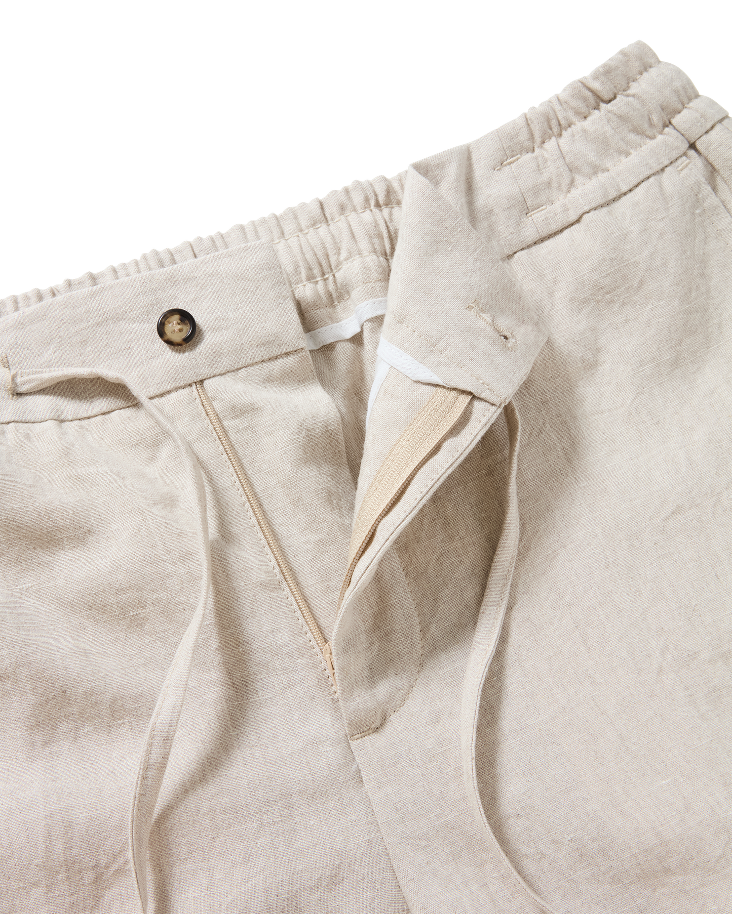 Linen Drawstring Shorts Sand