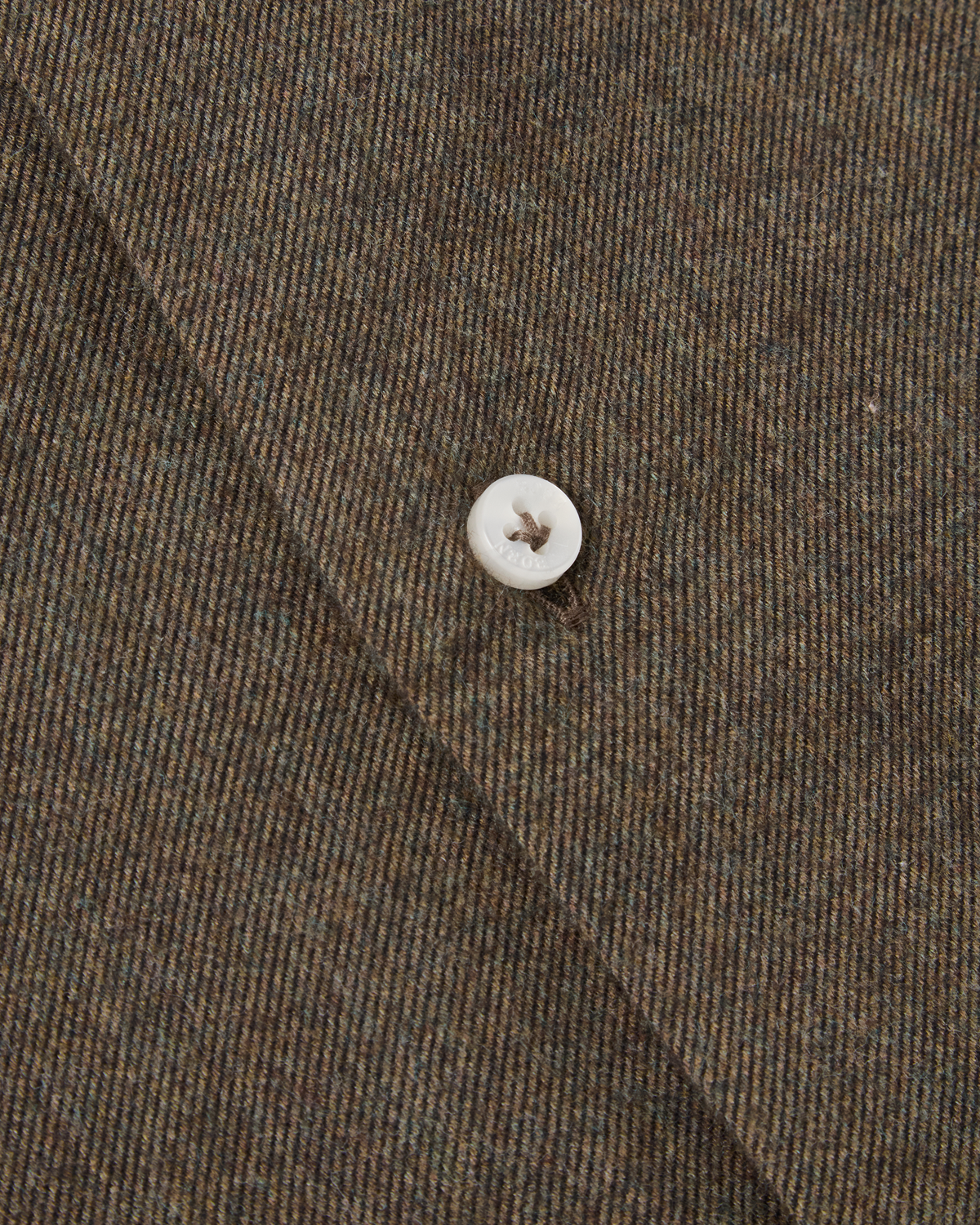 Button-Down-Hemd aus gebürsteter Baumwolle Oliv