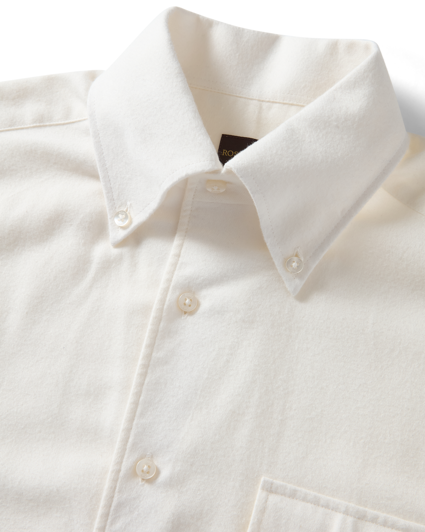 Brushed Button-Down Shirt Cream