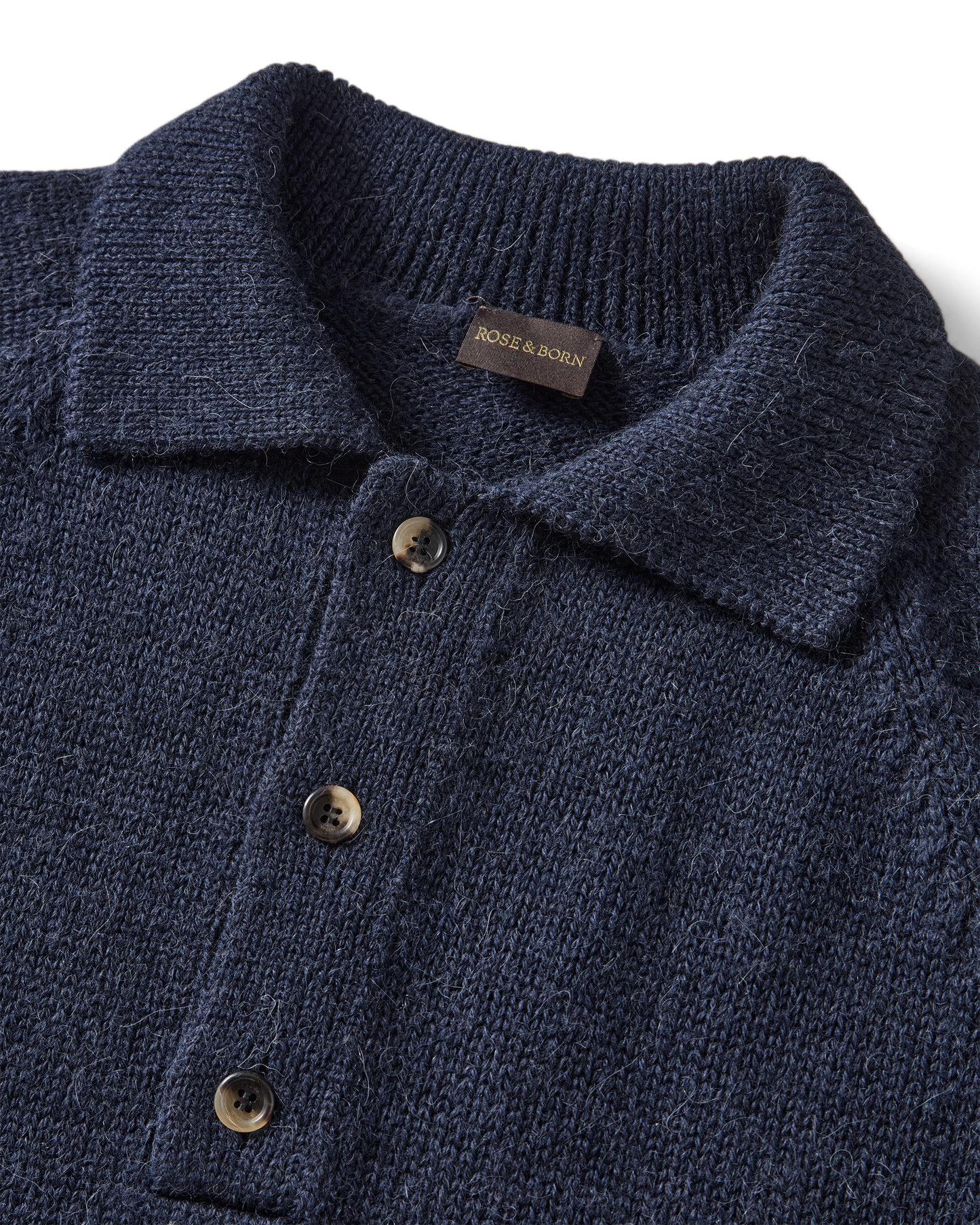 Chunky Polo Sweater Navy