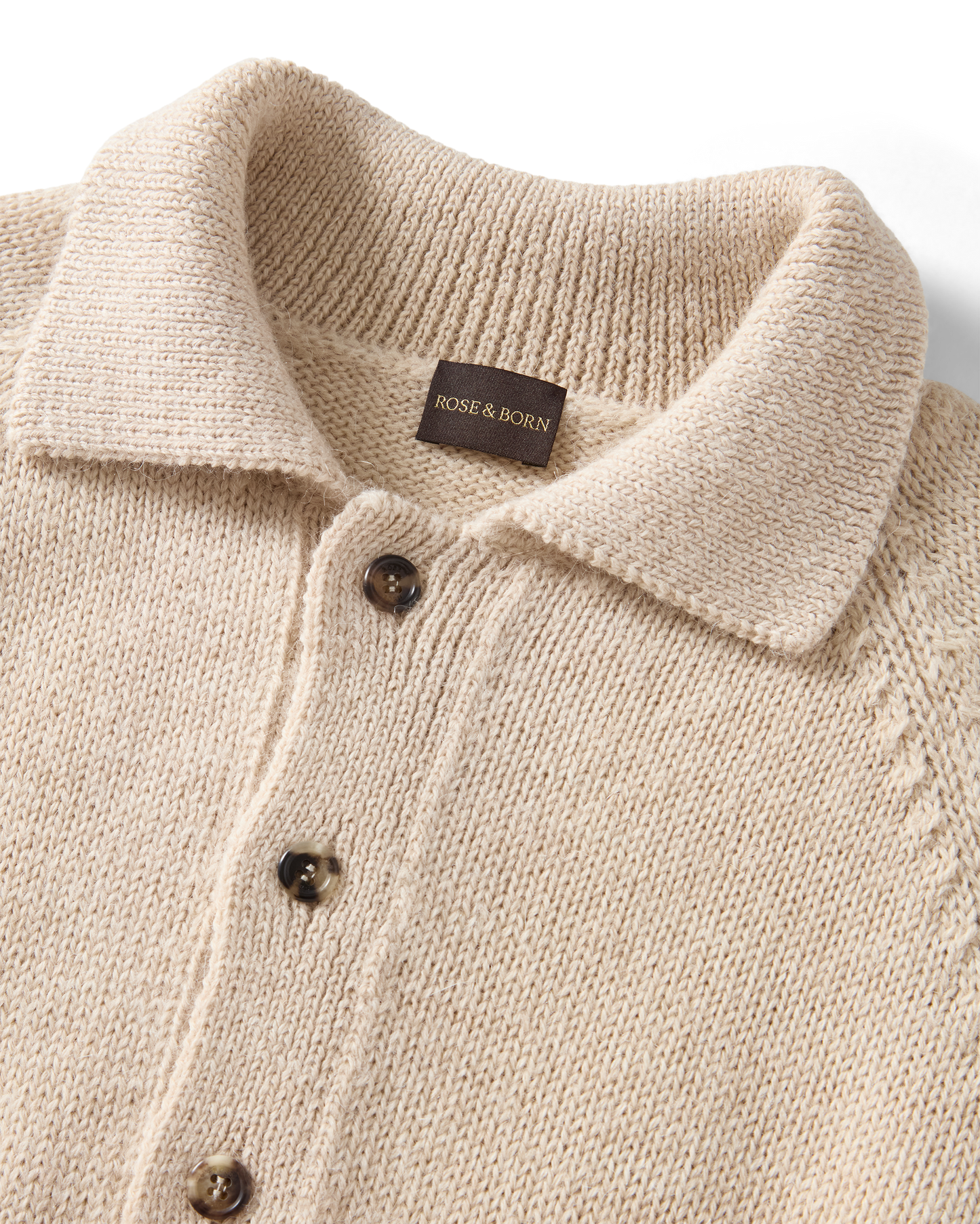 Chunky Polo Sweater Cream