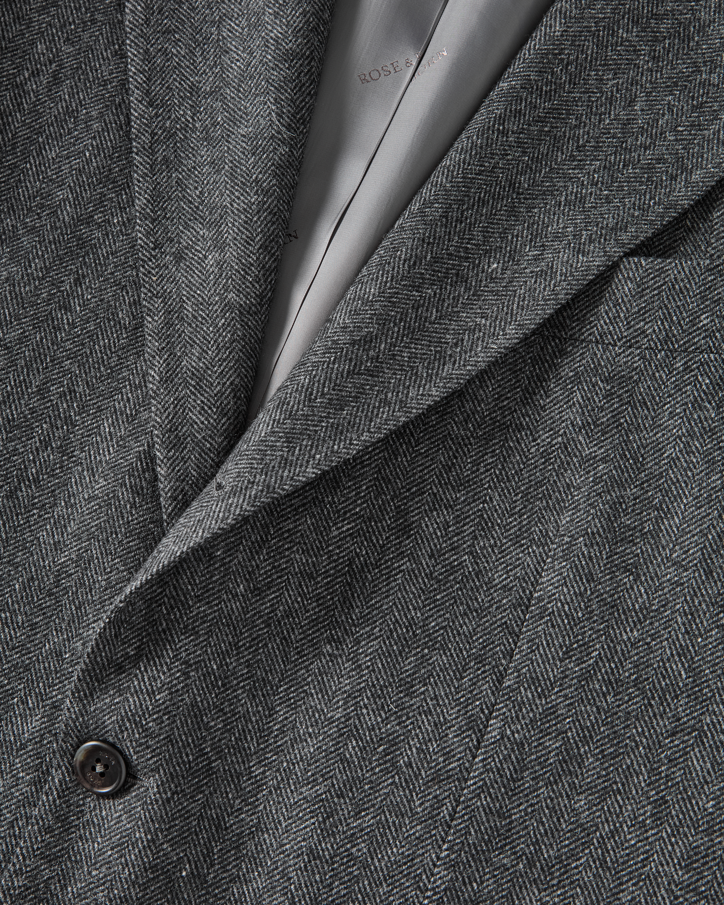 Herringbone Flannel Suit Grey