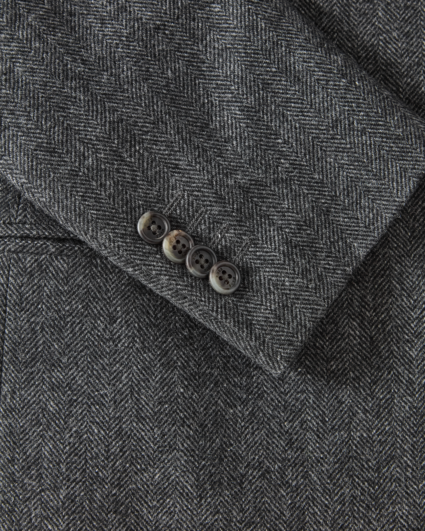 Herringbone Flannel Suit Grey