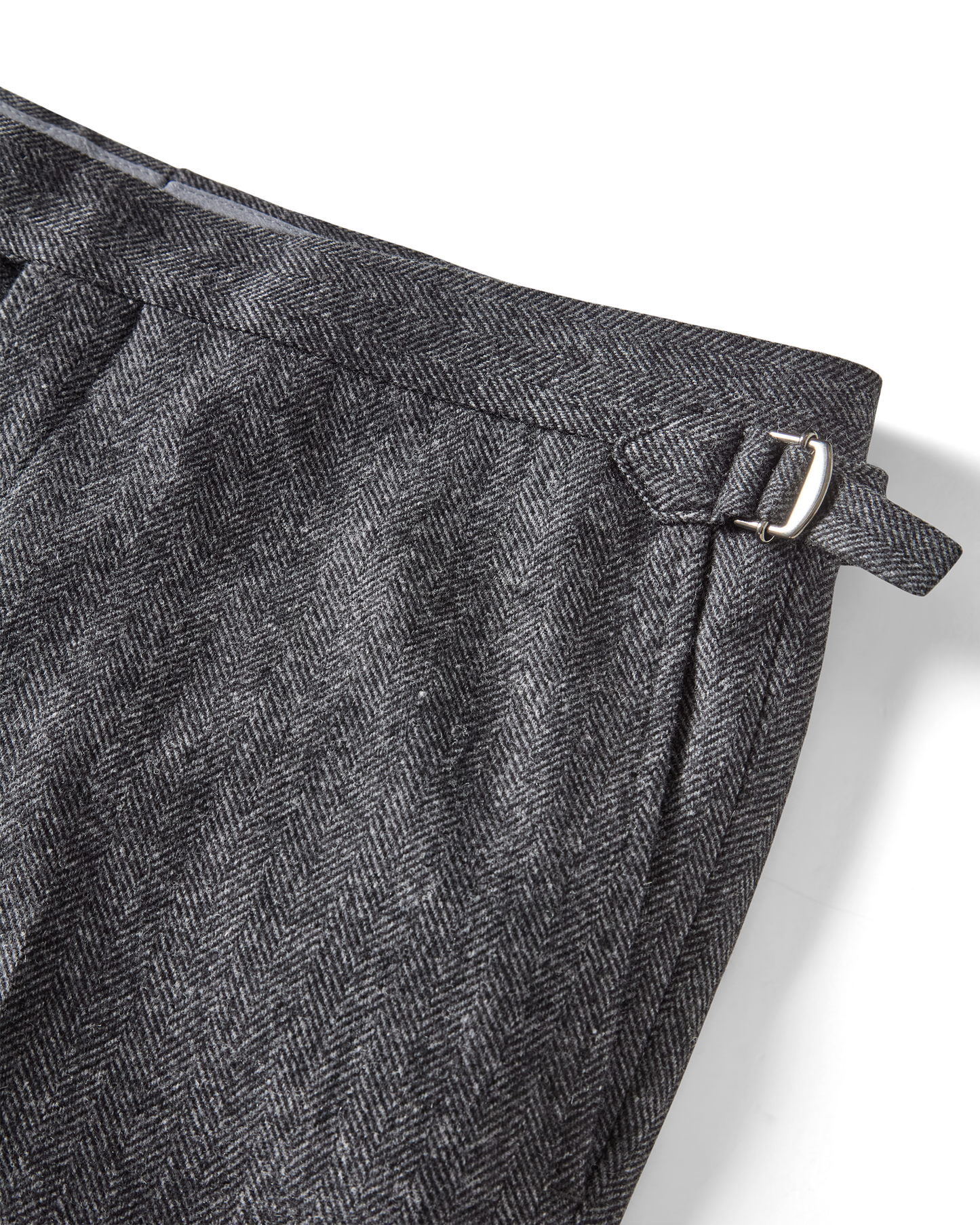Herringbone Flannel Suit Grey