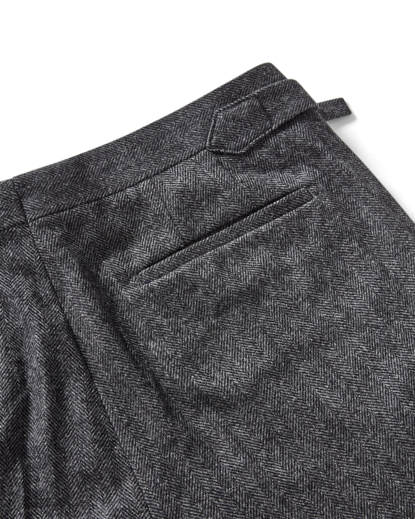 Herringbone Flannel Suit Grey
