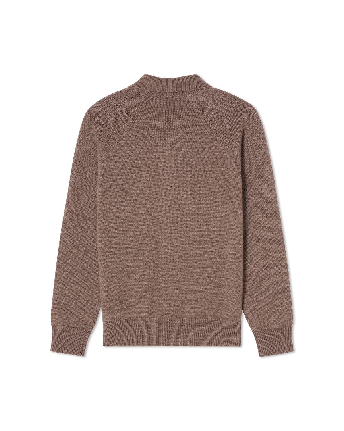 Chunky Cashmere Polo Taupe, back