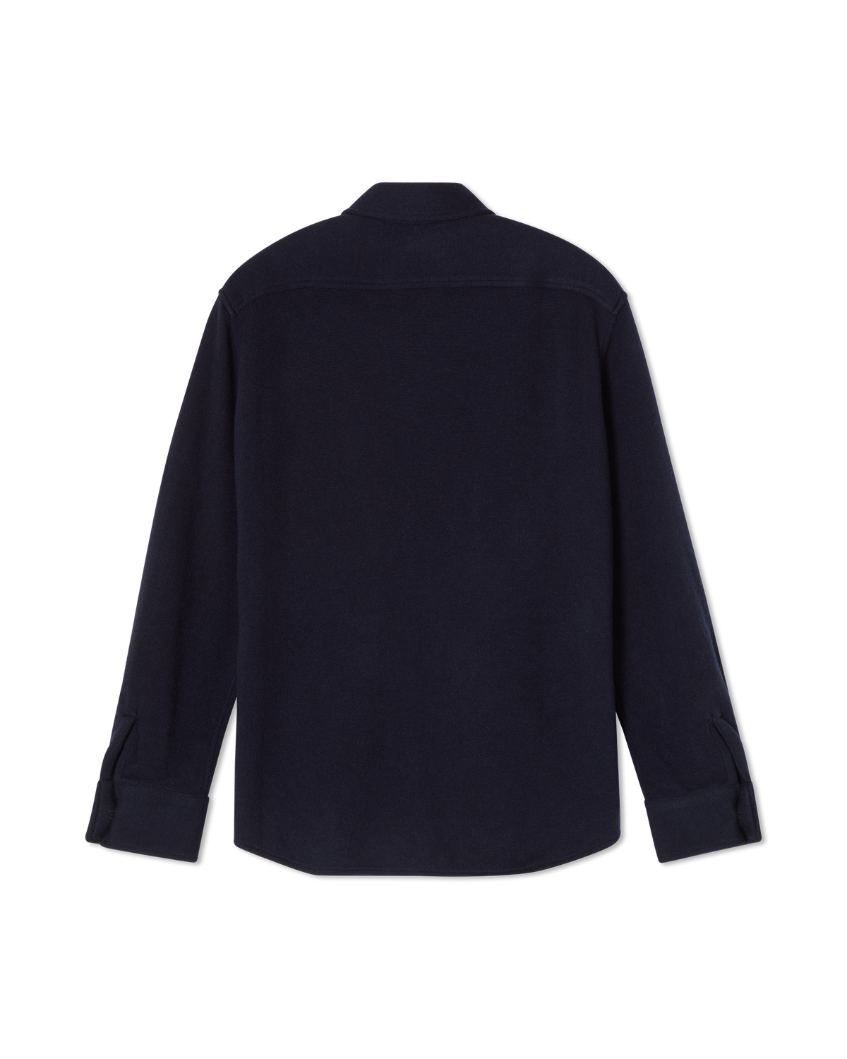 Knitted Wool Overshirt Navy, back