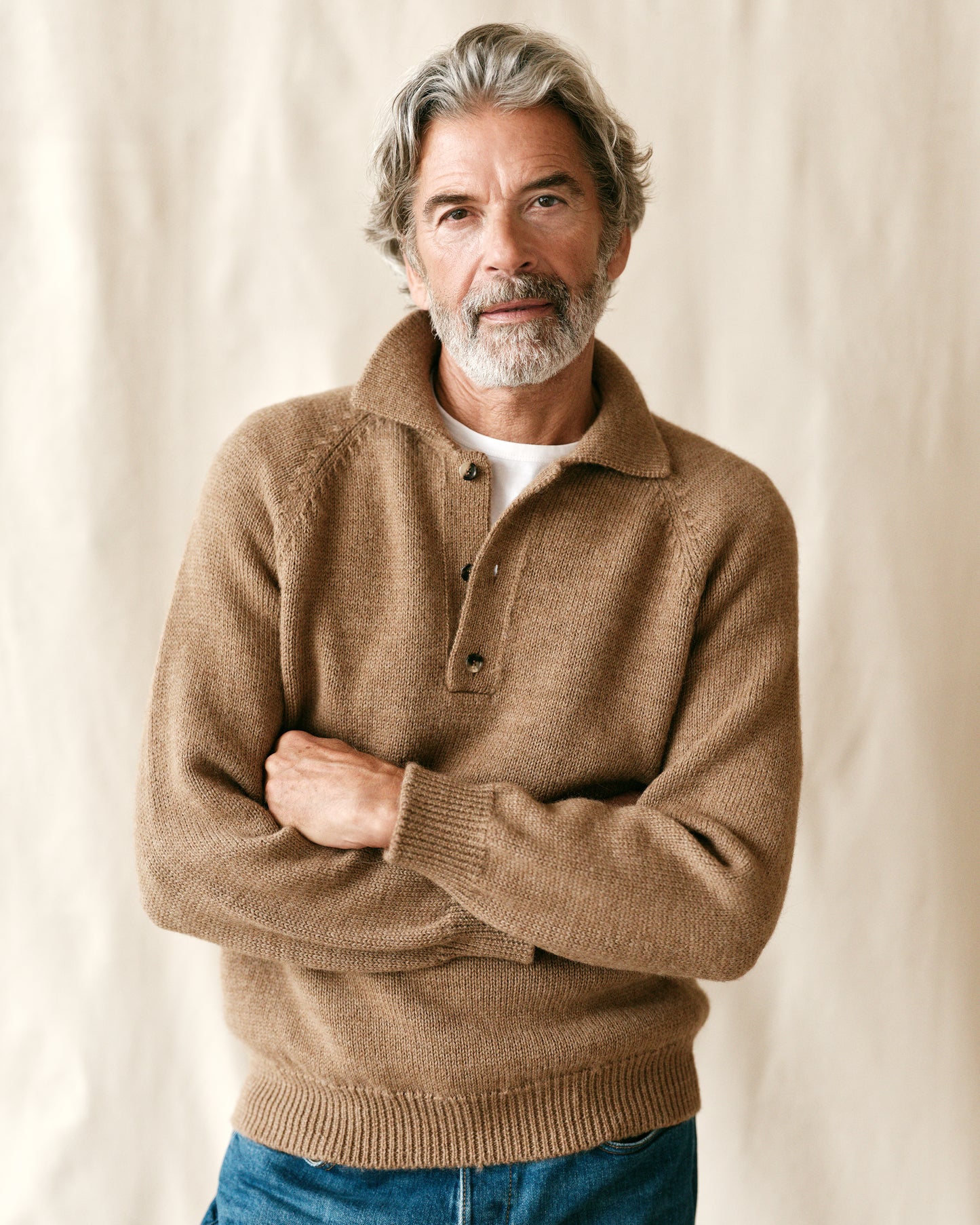 Chunky Polo Sweater Tobacco