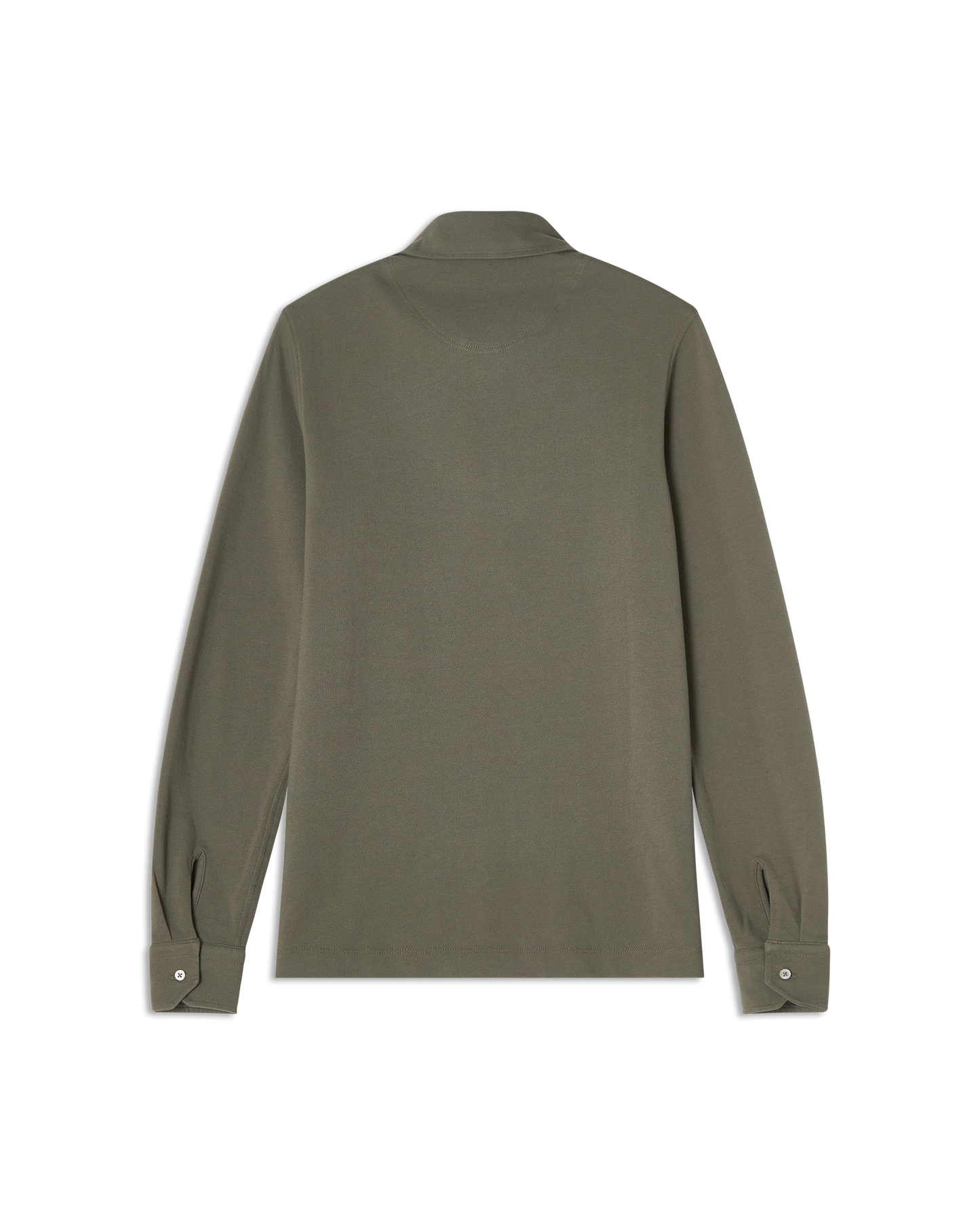 Long Sleeve Polo Pique Olive