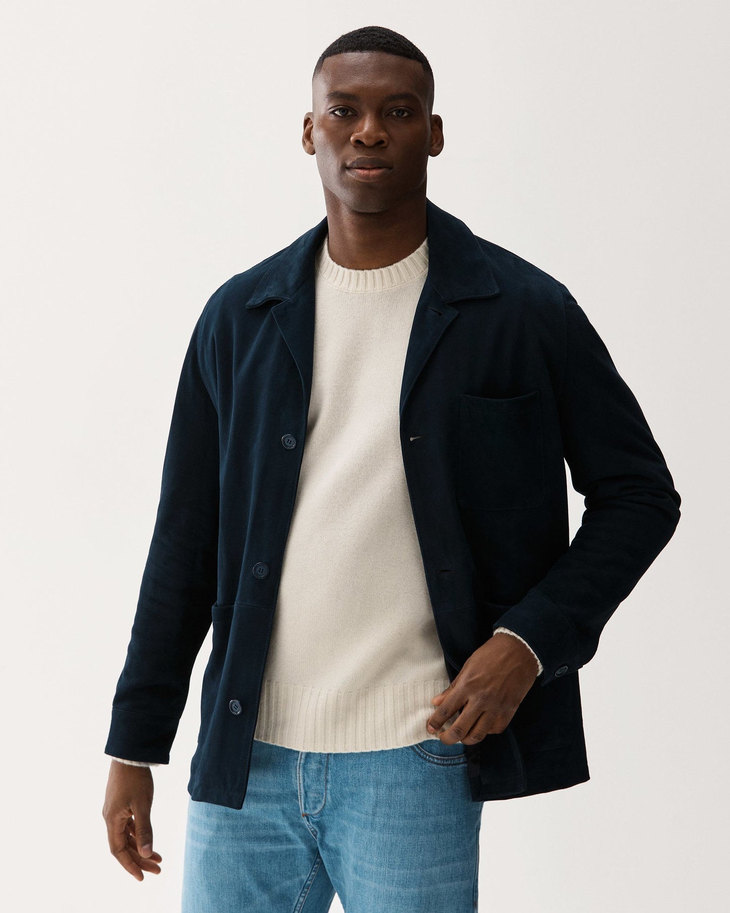 Overshirt Mocka Marinblå