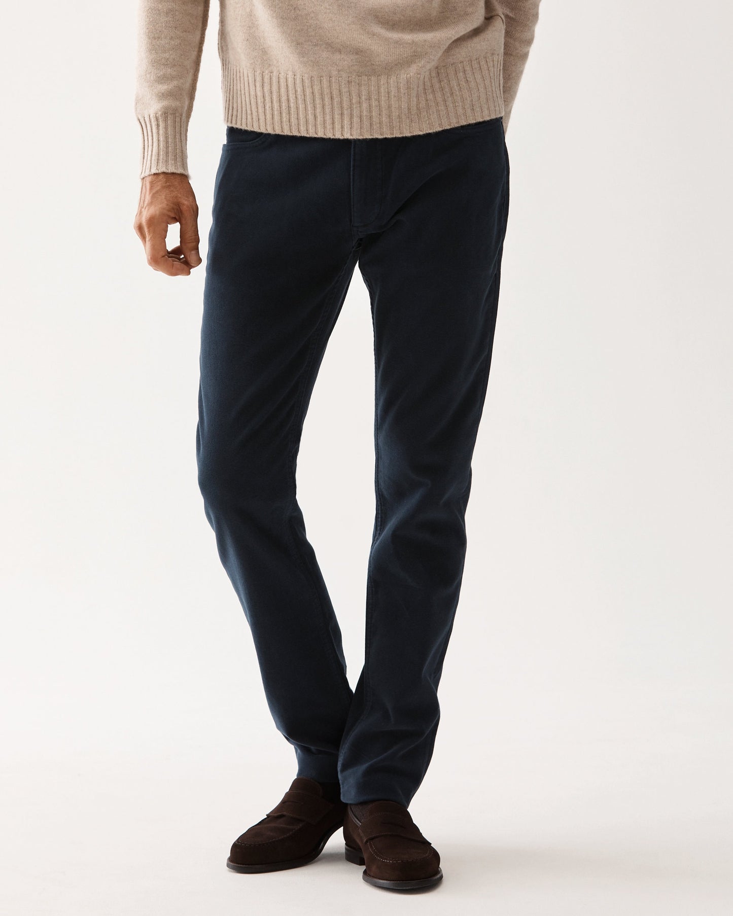 Jeans Mollskinn Marinblå