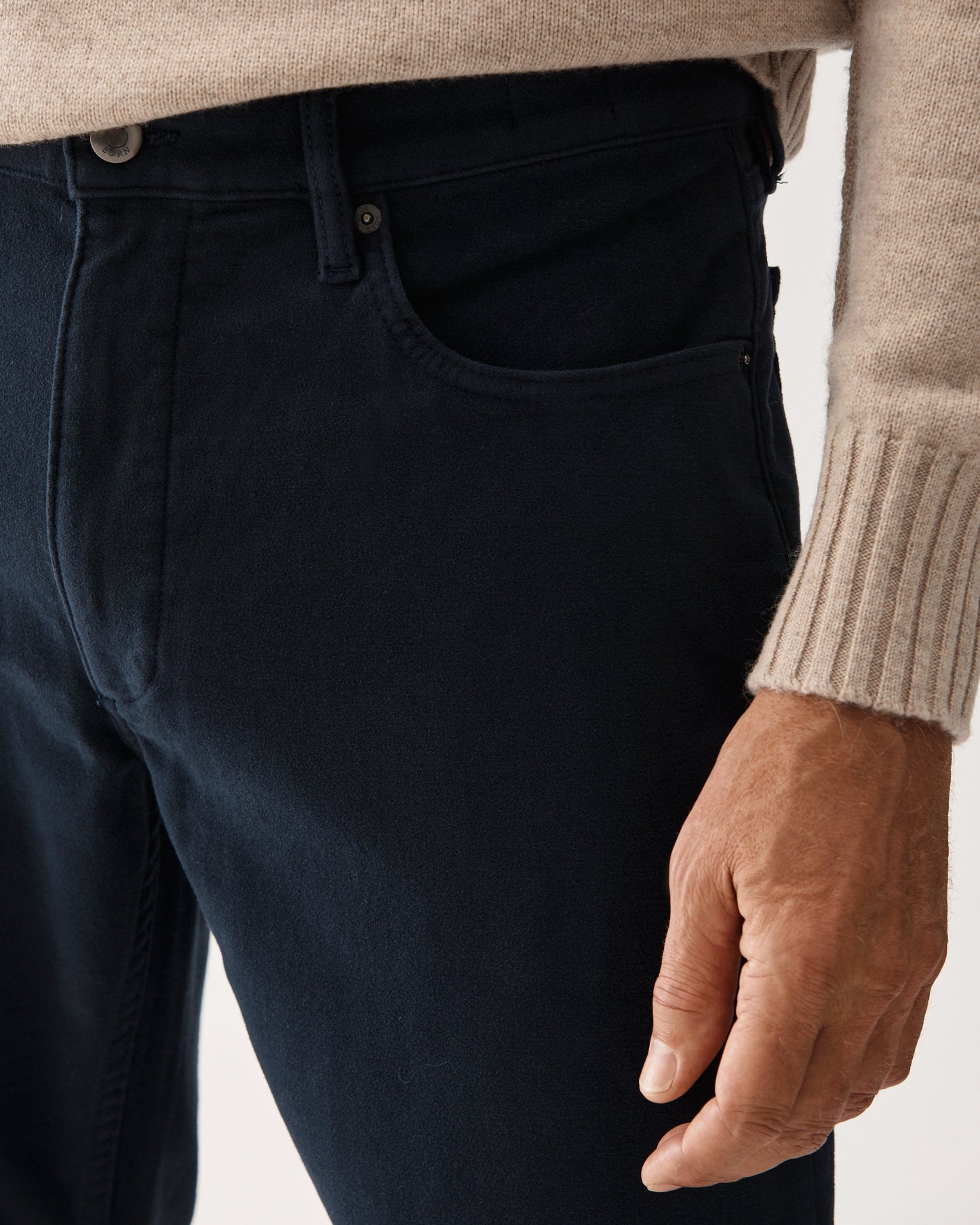 Jeans Mollskinn Marinblå