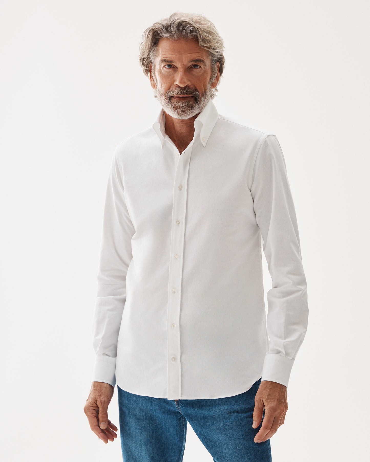 Skjorta Oxford Button-Down Vit