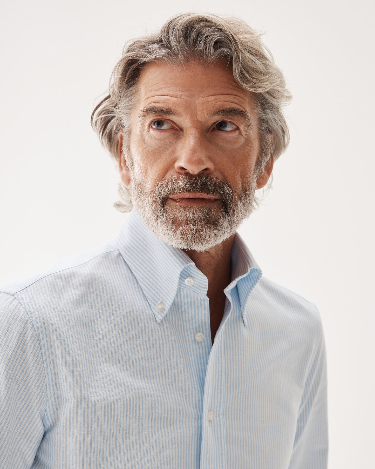 Oxford Button-Down Shirt Light Blue Stripe