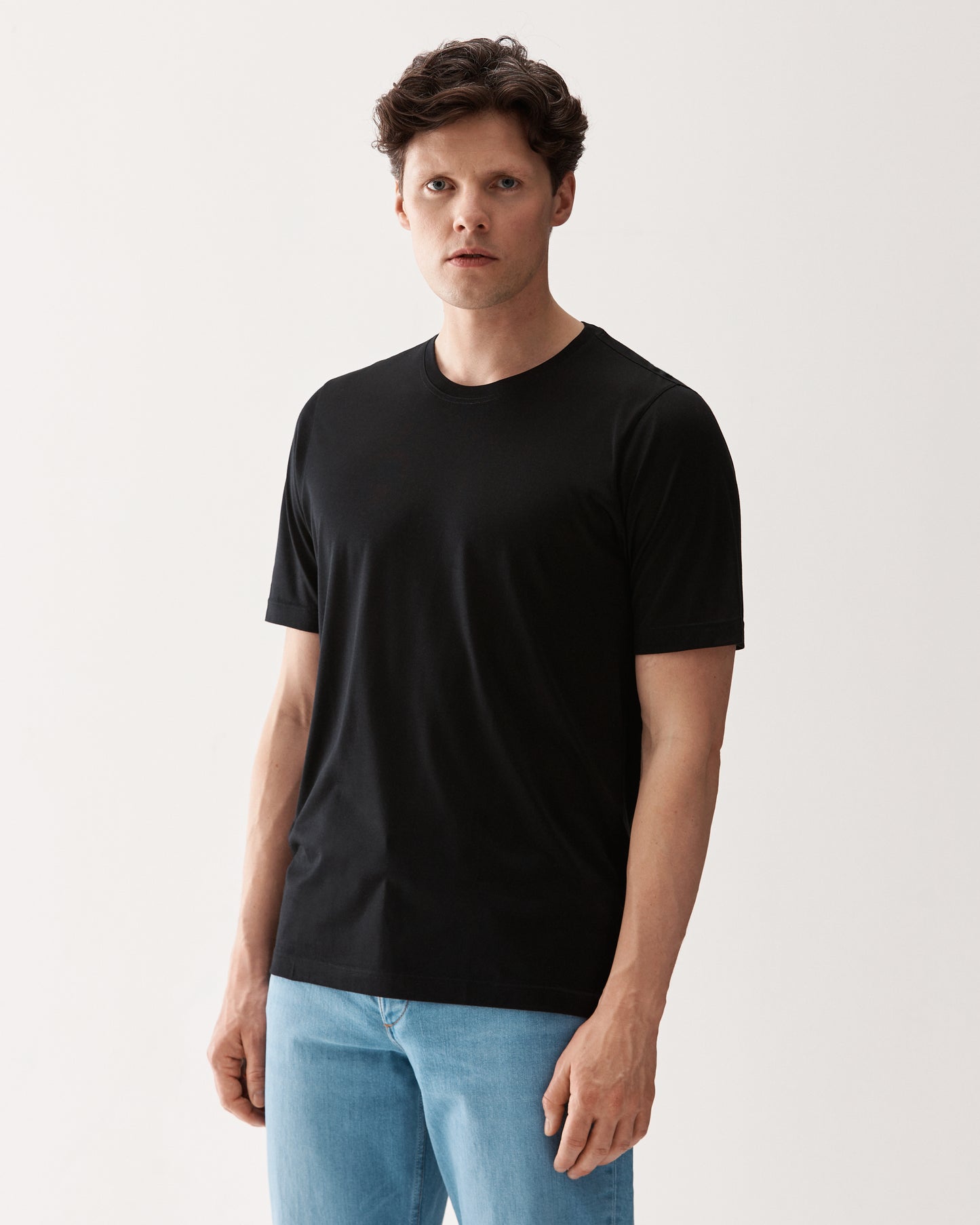 T-shirt Siden Svart