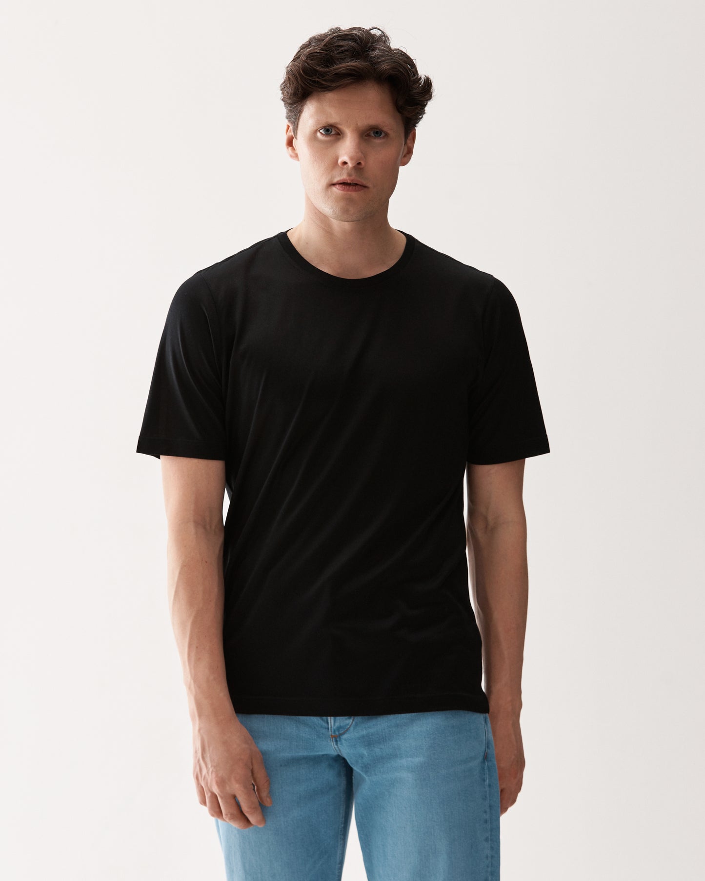 T-shirt Siden Svart