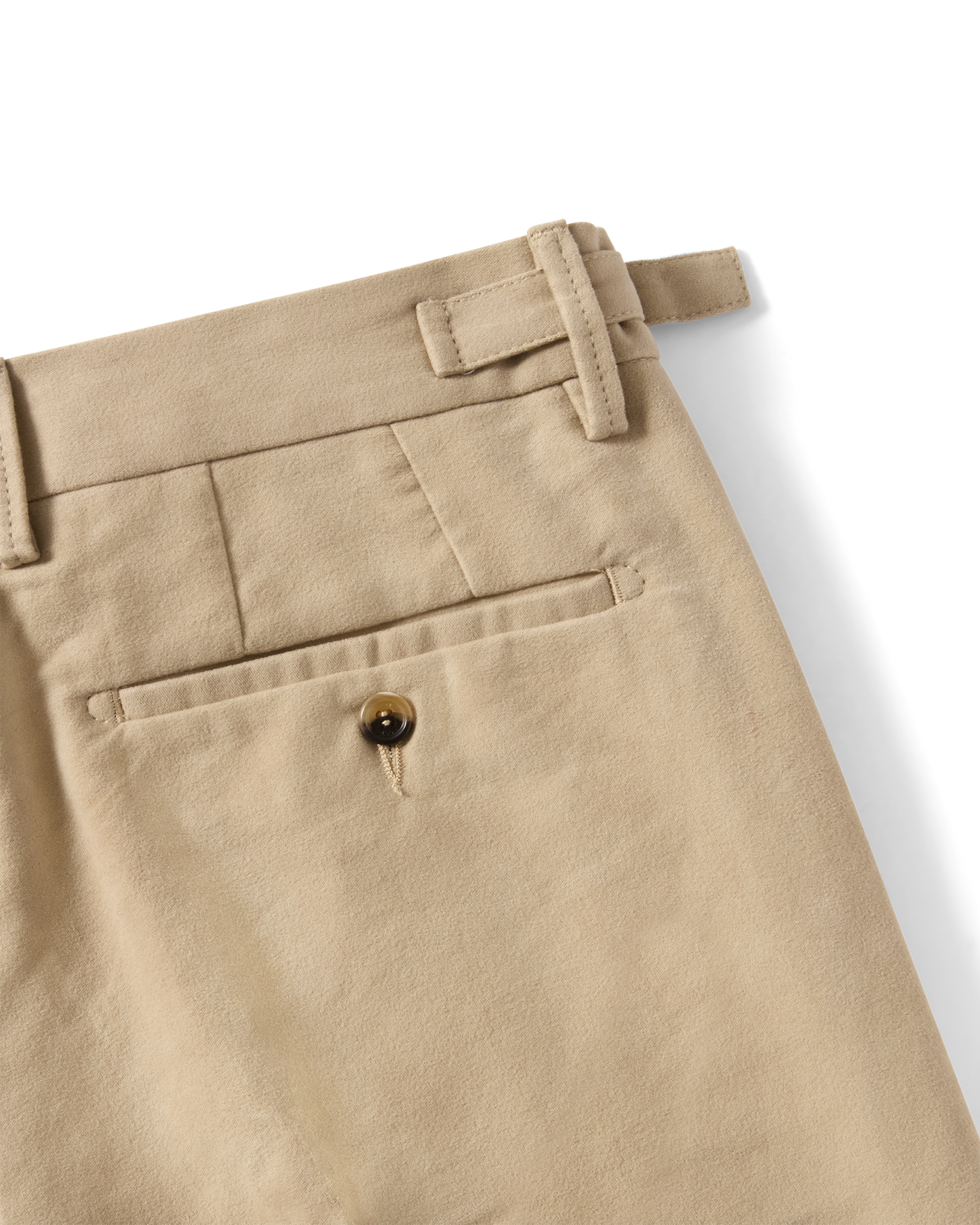 Brushed Cotton Tailored Trouser Beige