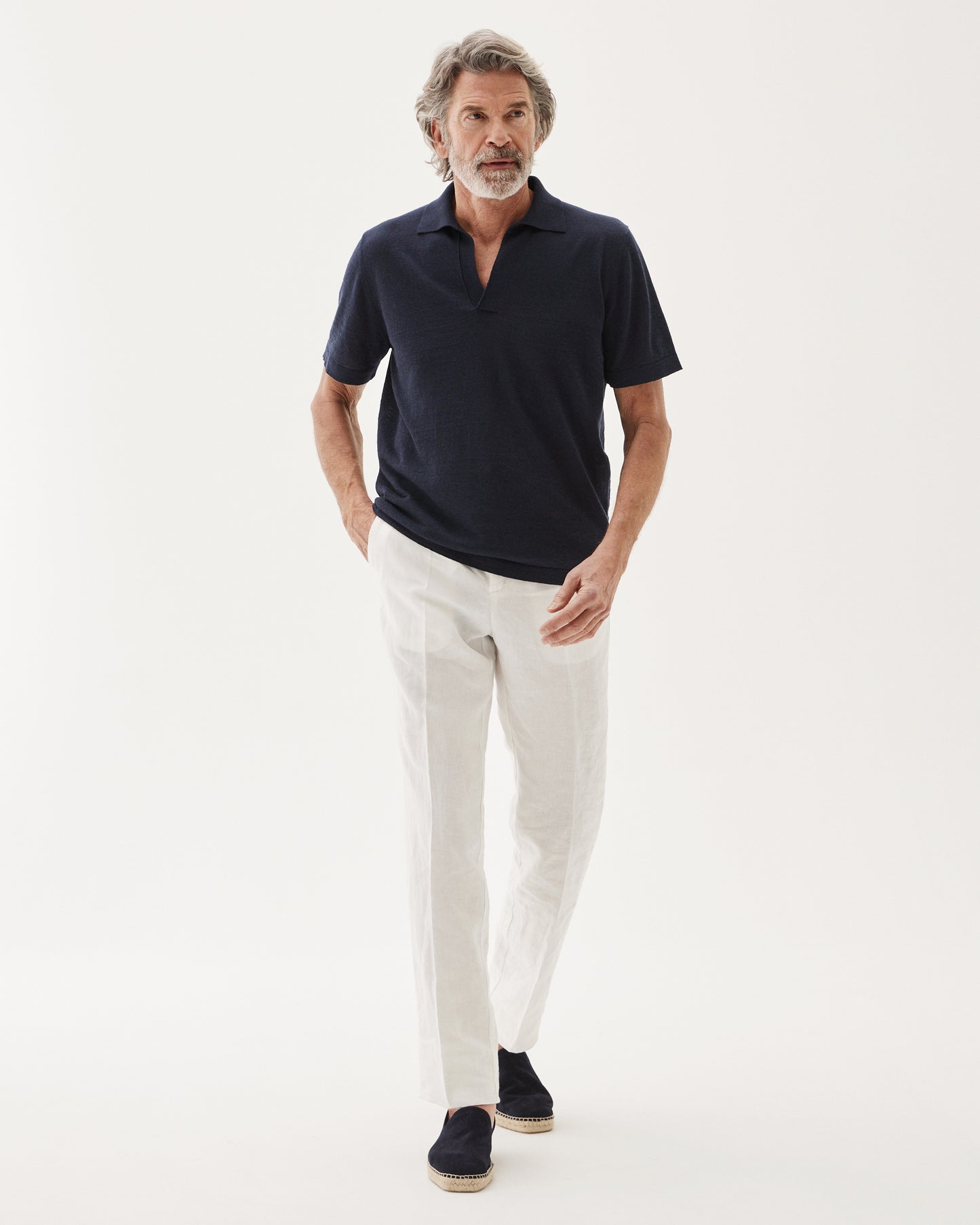 Linen Drawstring Trouser White