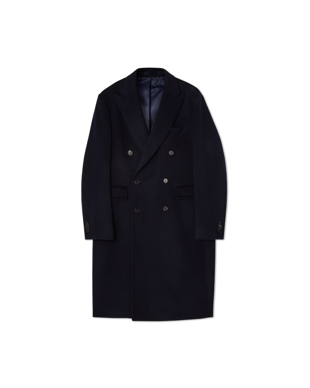 Double Breasted Wool Coat Navy