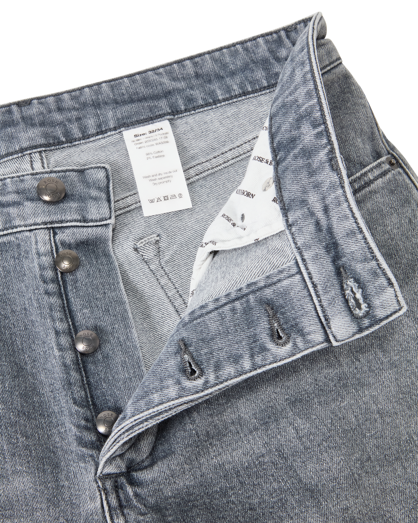 Slim Fit Jeans Grå