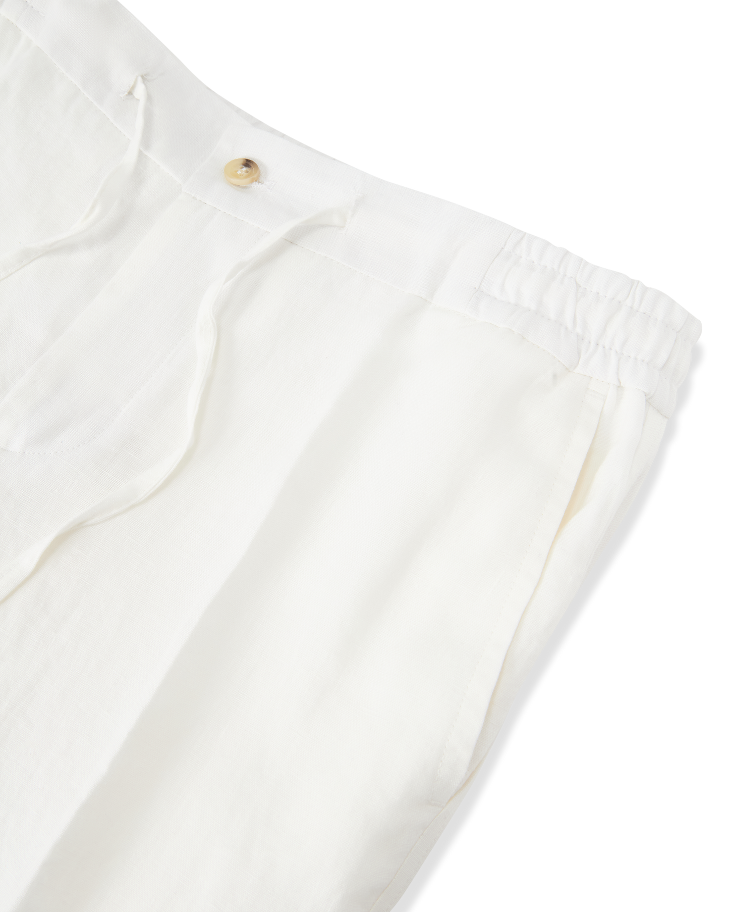 Linen Drawstring Trouser White