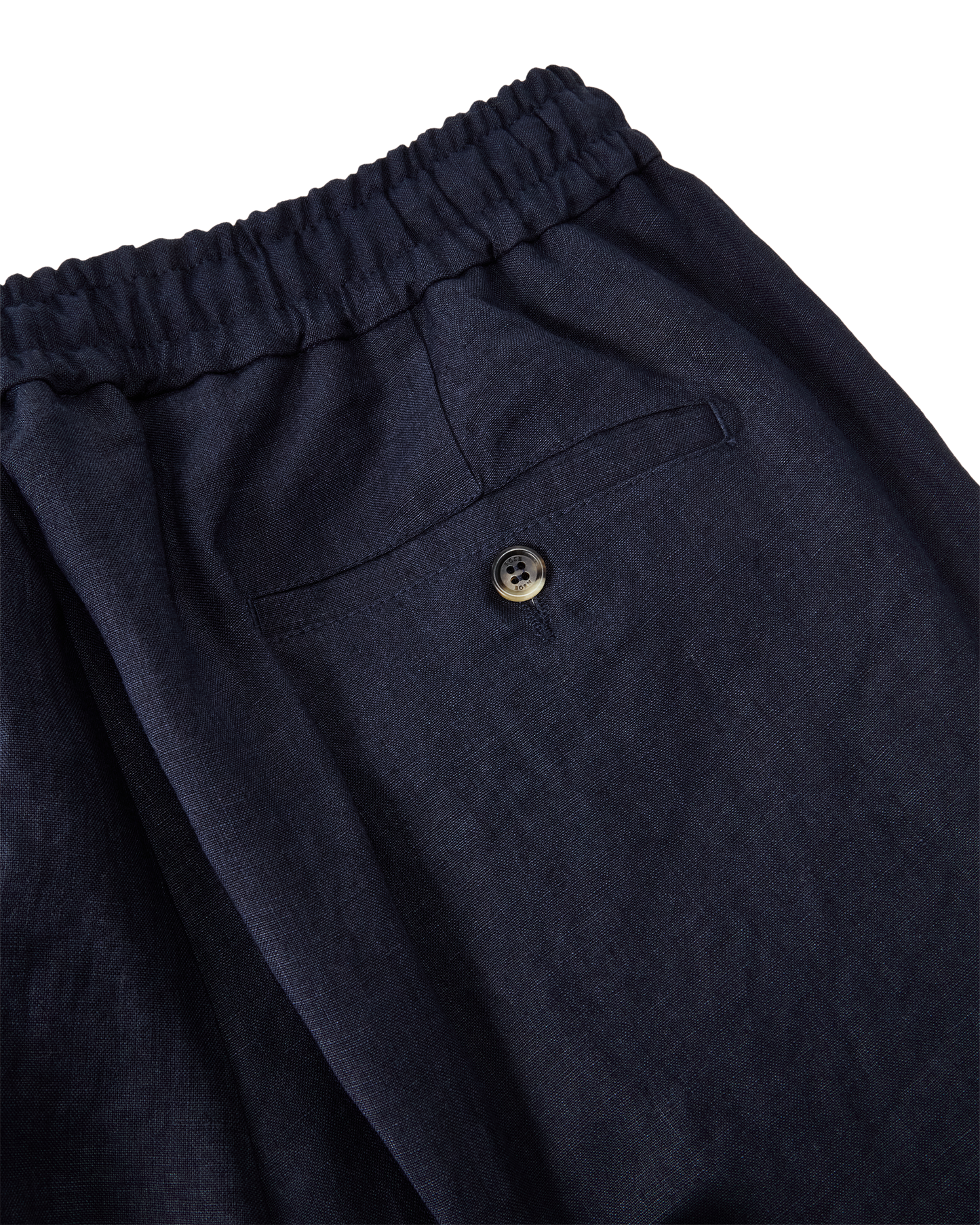 Linen Drawstring Trouser Navy