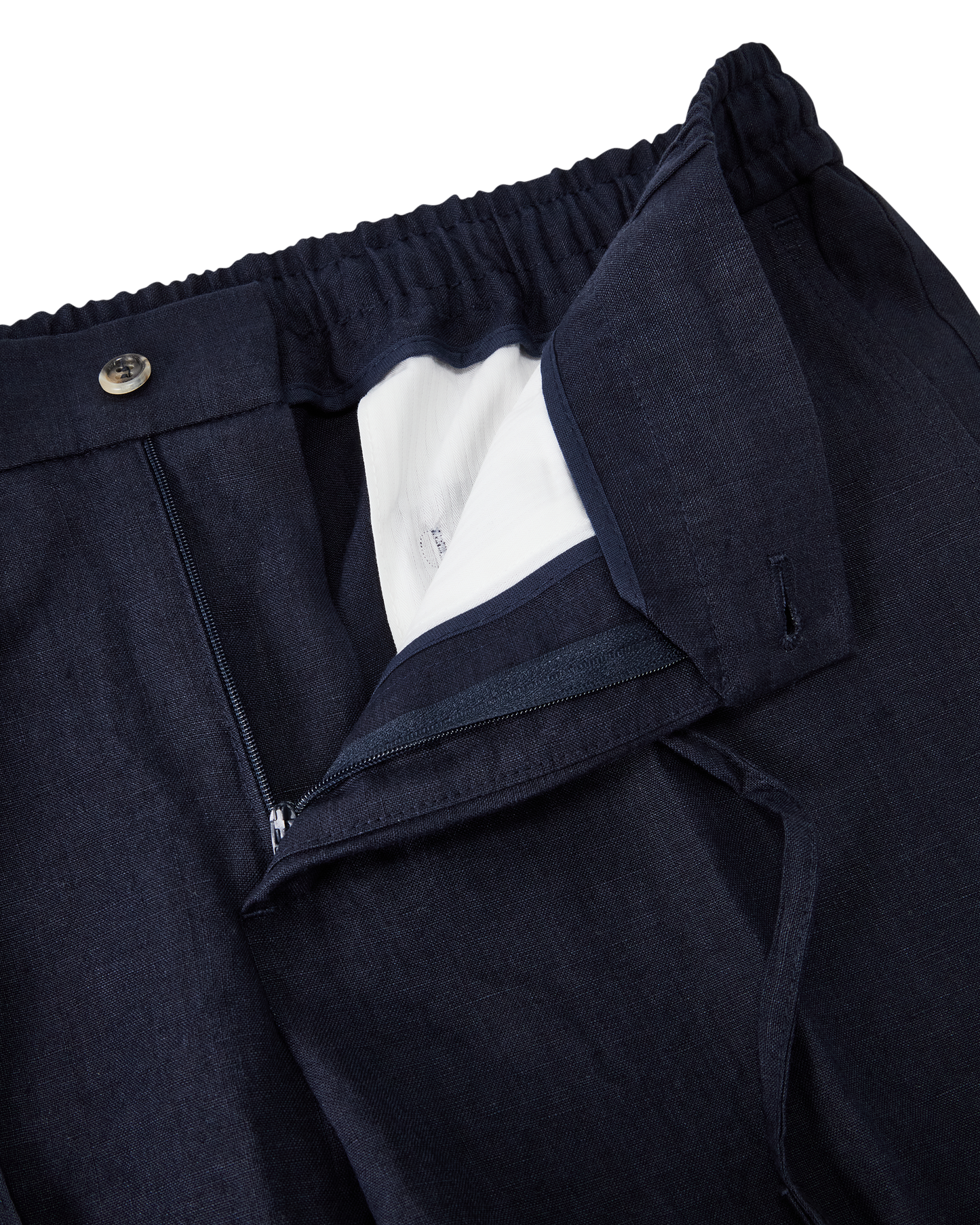Linen Drawstring Trouser Navy