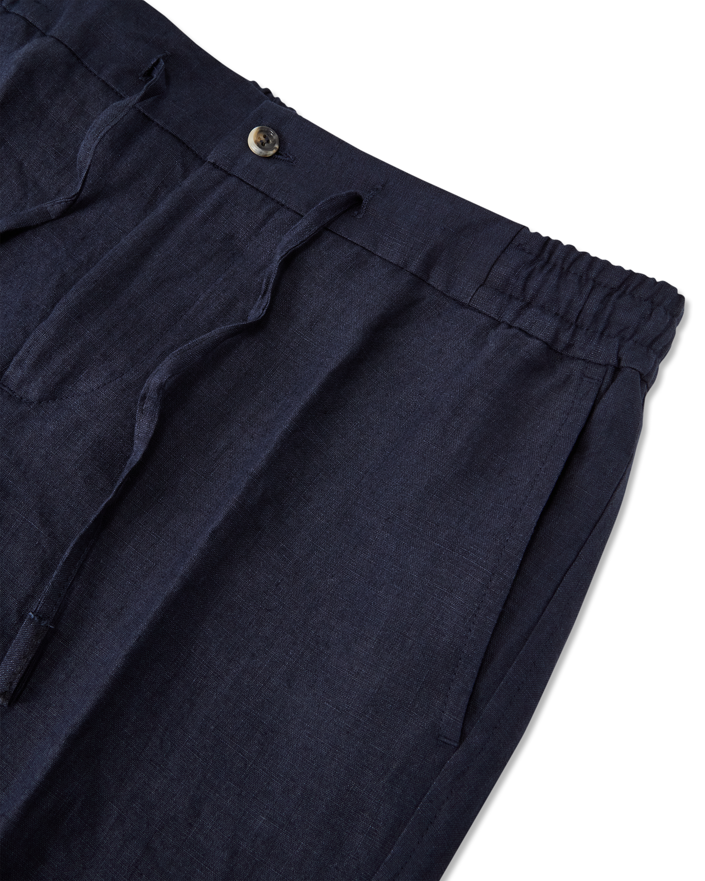 Linen Drawstring Trouser Navy
