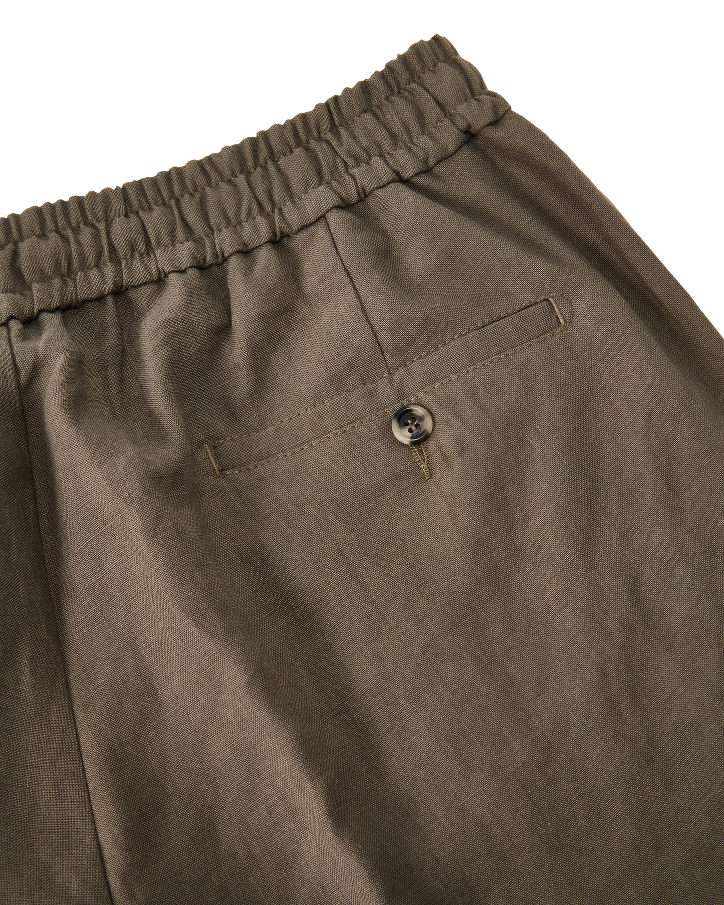 Linen Drawstring Trouser Olive