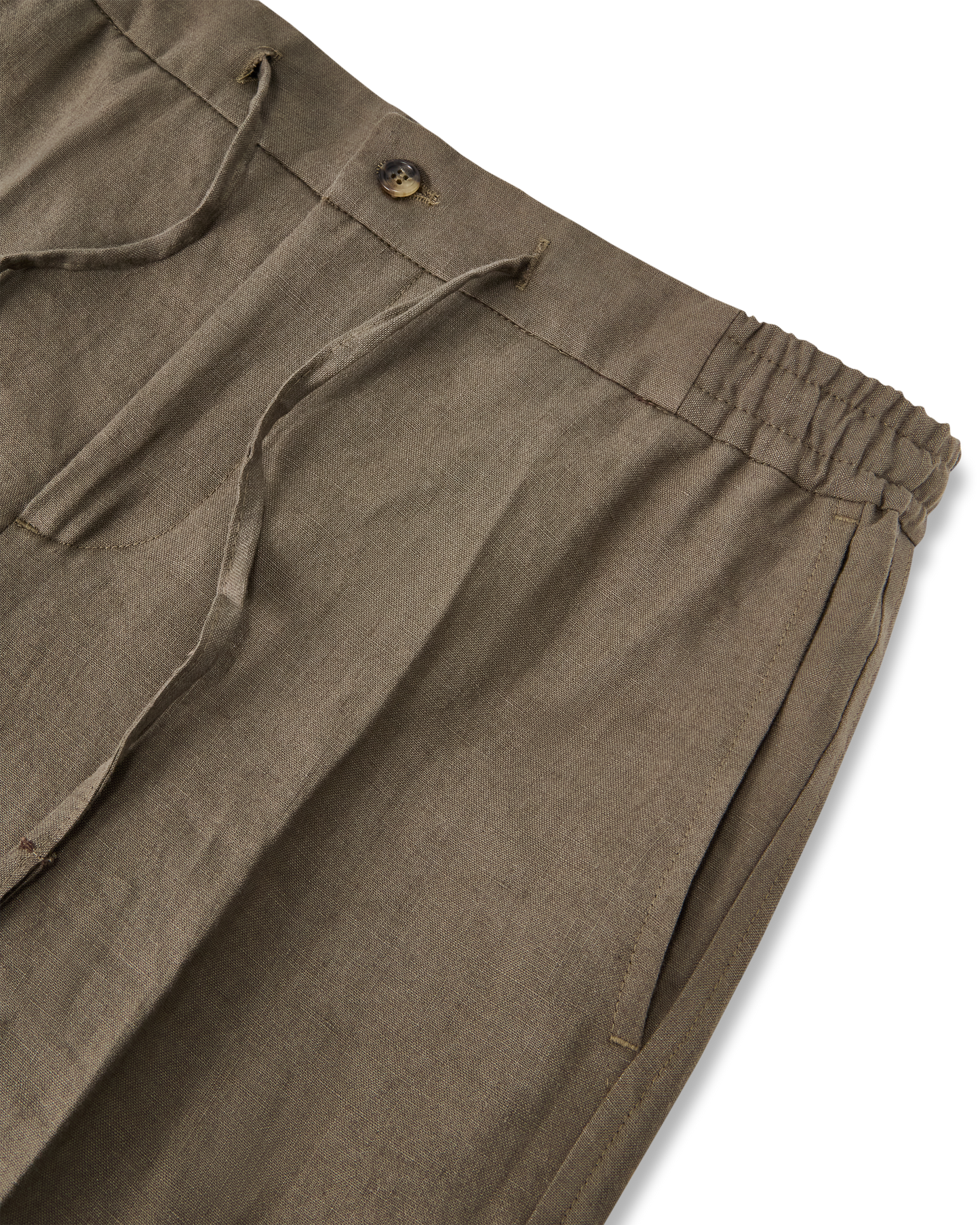 Linen Drawstring Trouser Olive