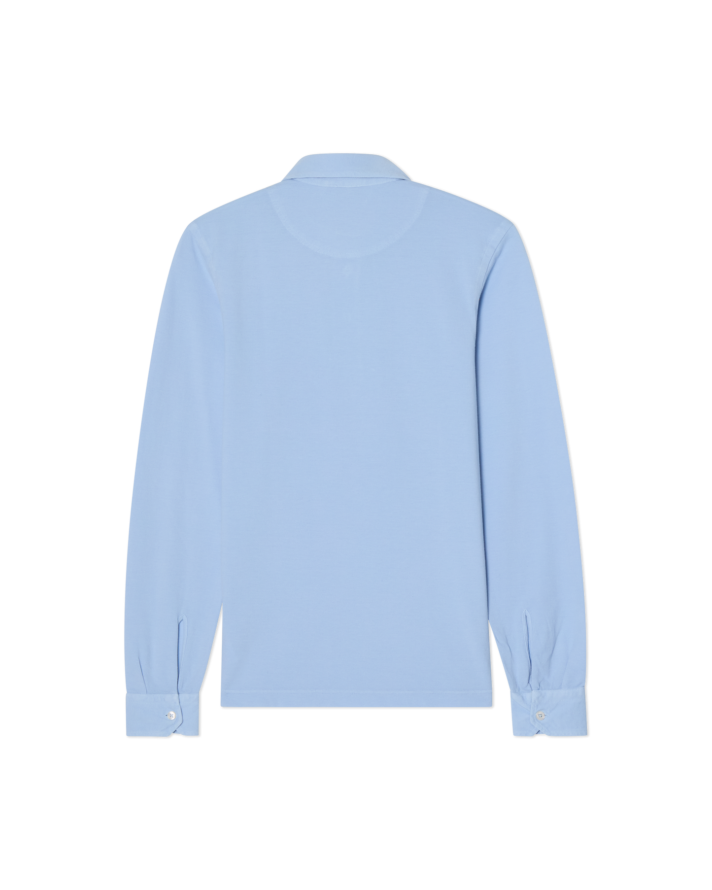 Polo Shirt Long Sleeve Slate Blue
