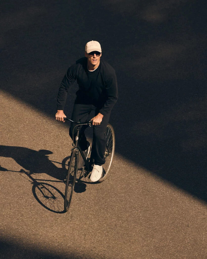 Loopback Sweatshirt Rundhals Marinblå