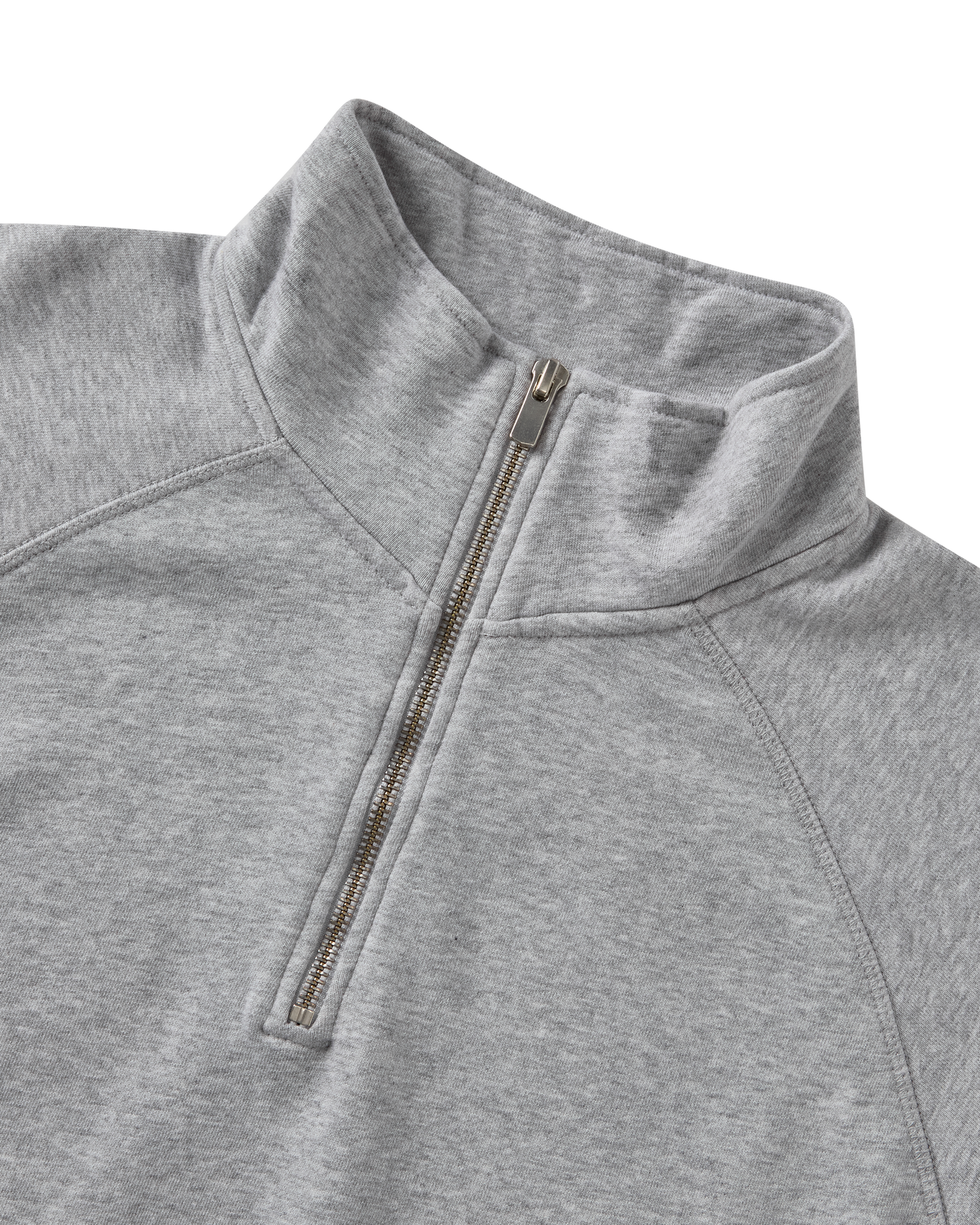 Loopback Tröja Halv-Zip Grå