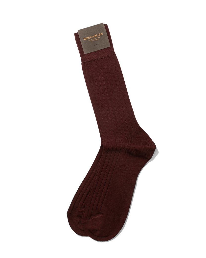 Wool Ankle Socks Burgundy