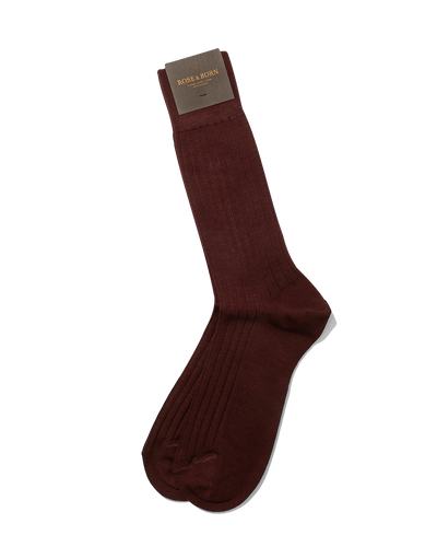 Wool Ankle Socks Burgundy