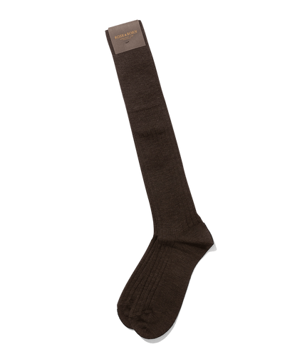 Wool Knee Socks Brown