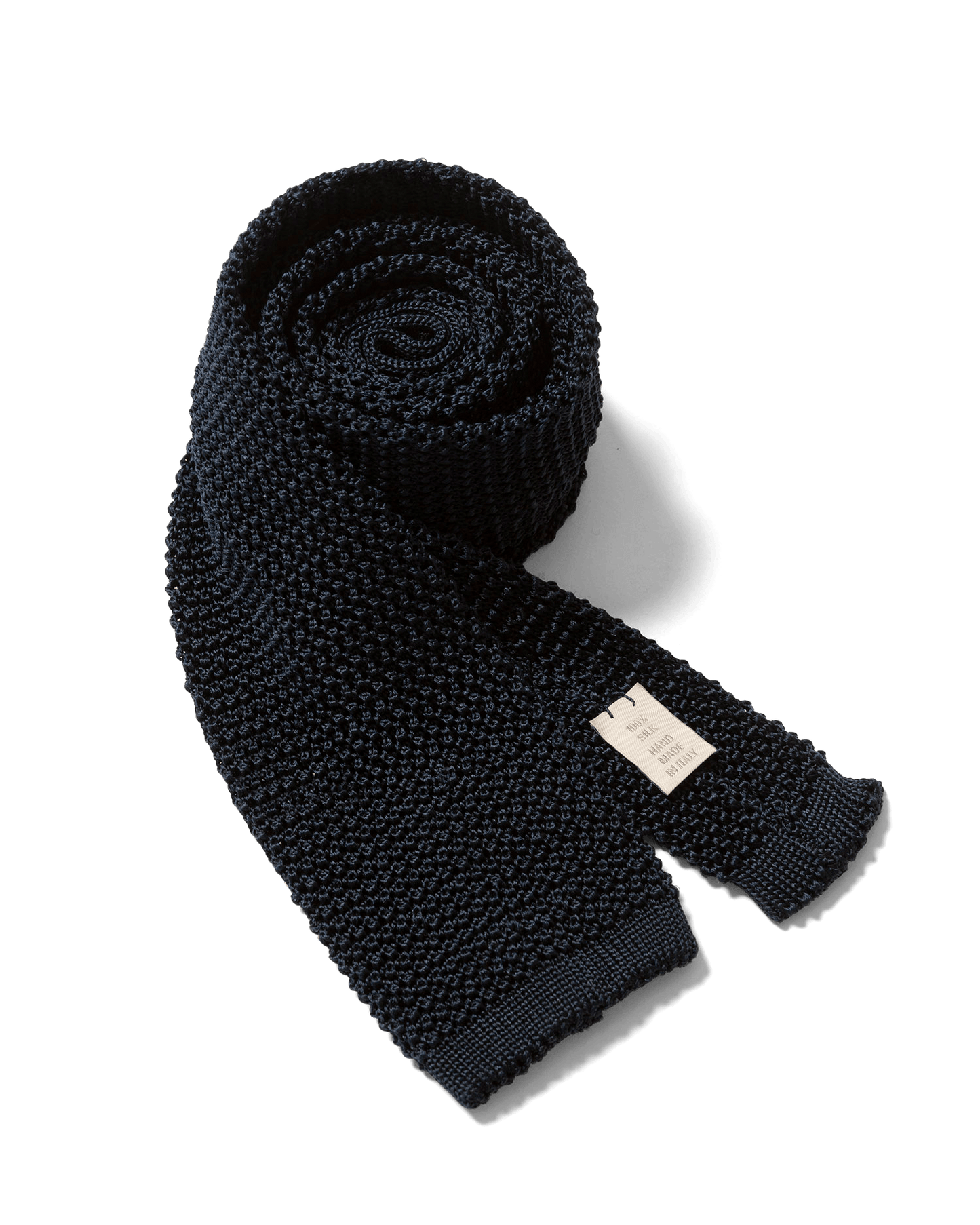 Knitted Silk Tie Navy