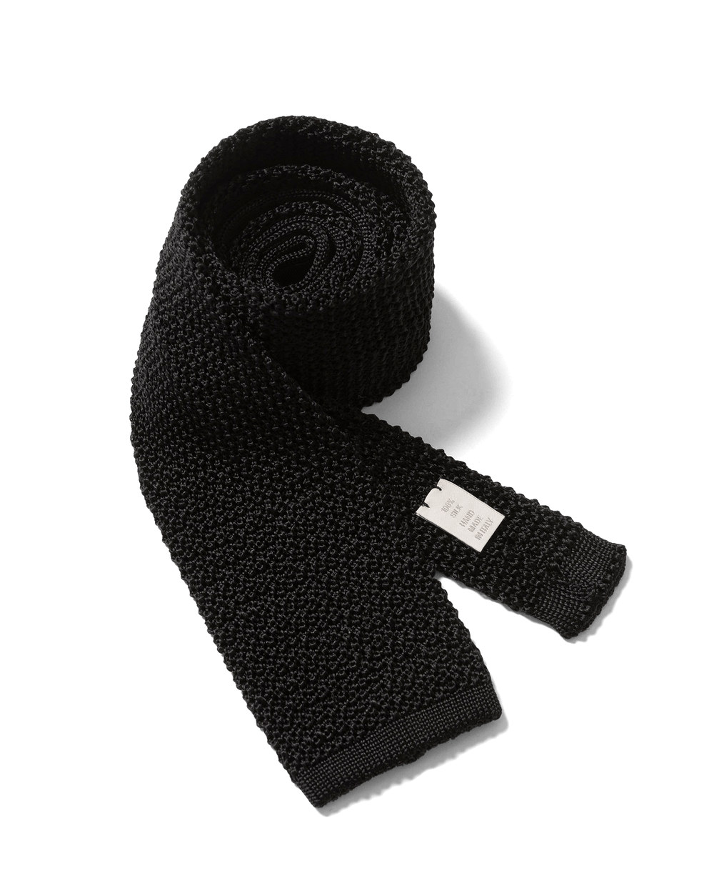 Knitted Silk Tie Black