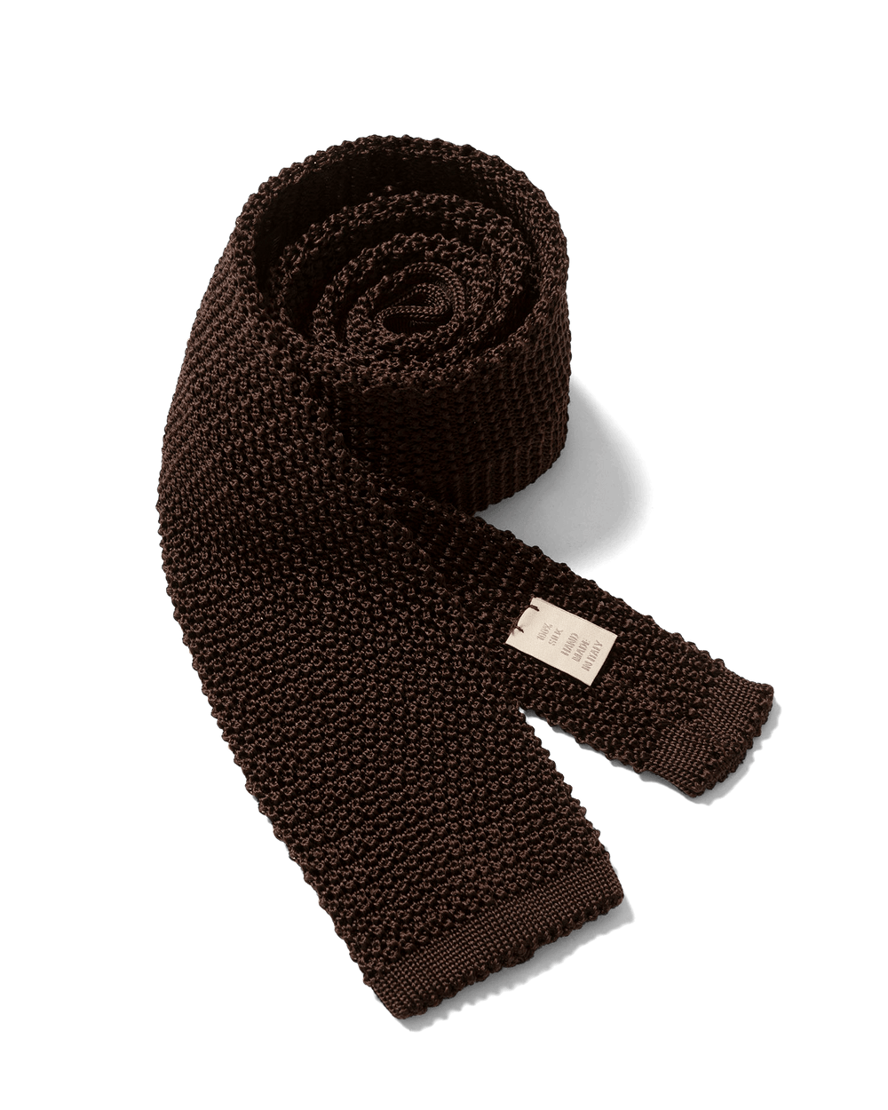 Knitted Silk Tie Brown