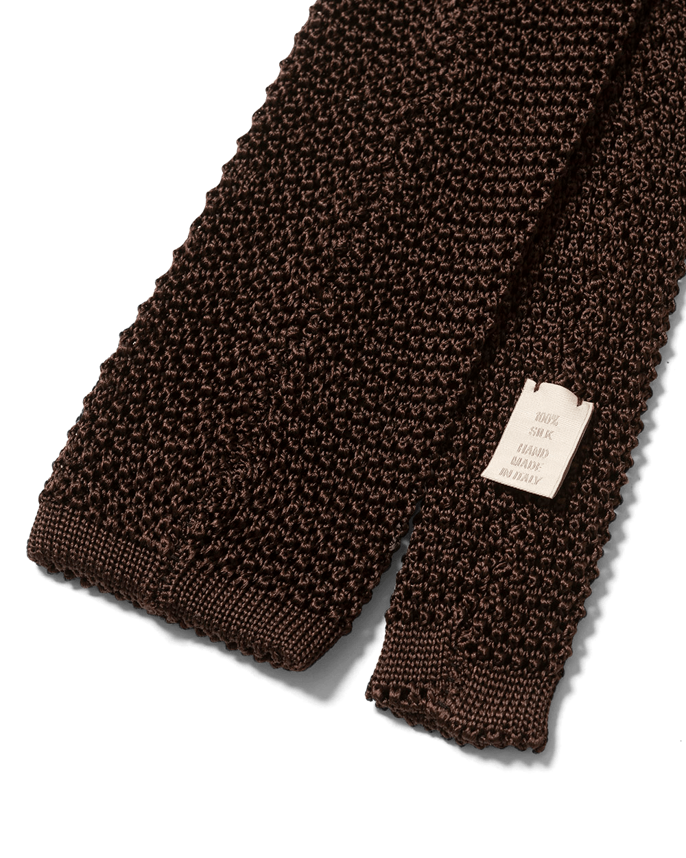 Knitted Silk Tie Brown