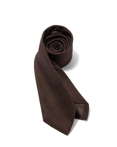 Silk Grenadine Tie Brown Brown