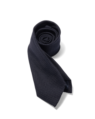 Silk Grenadine Tie Navy