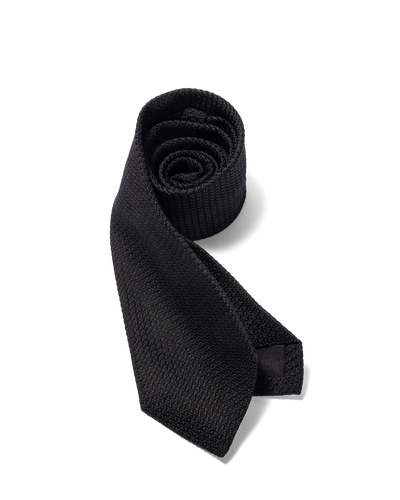 Silk Grenadine Tie Black